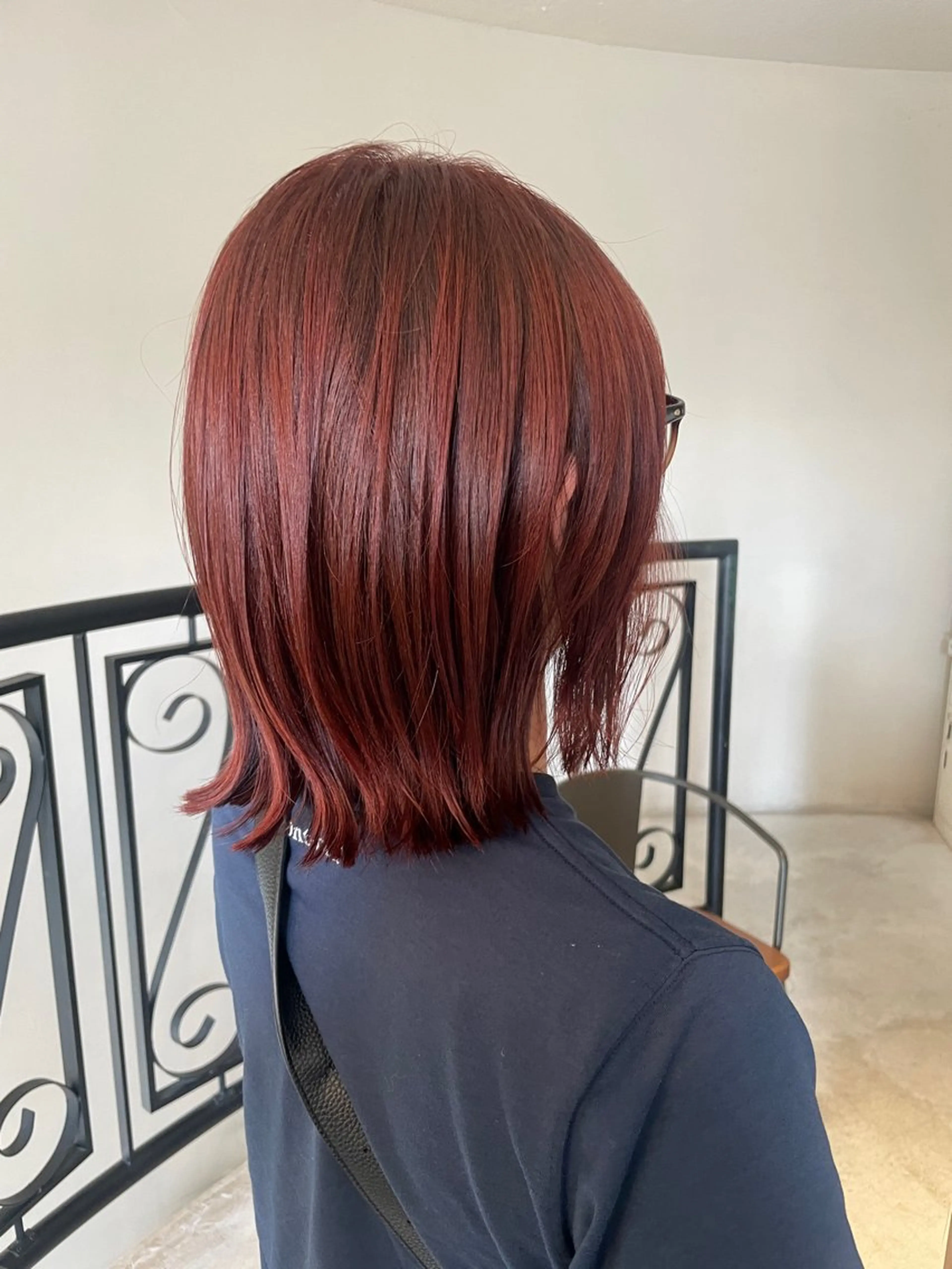 ミディアム ボブ くびれヘア ヘアカラー FERIA 緑地公園 🎀山口 ゆらら🎀のヘアスタイル