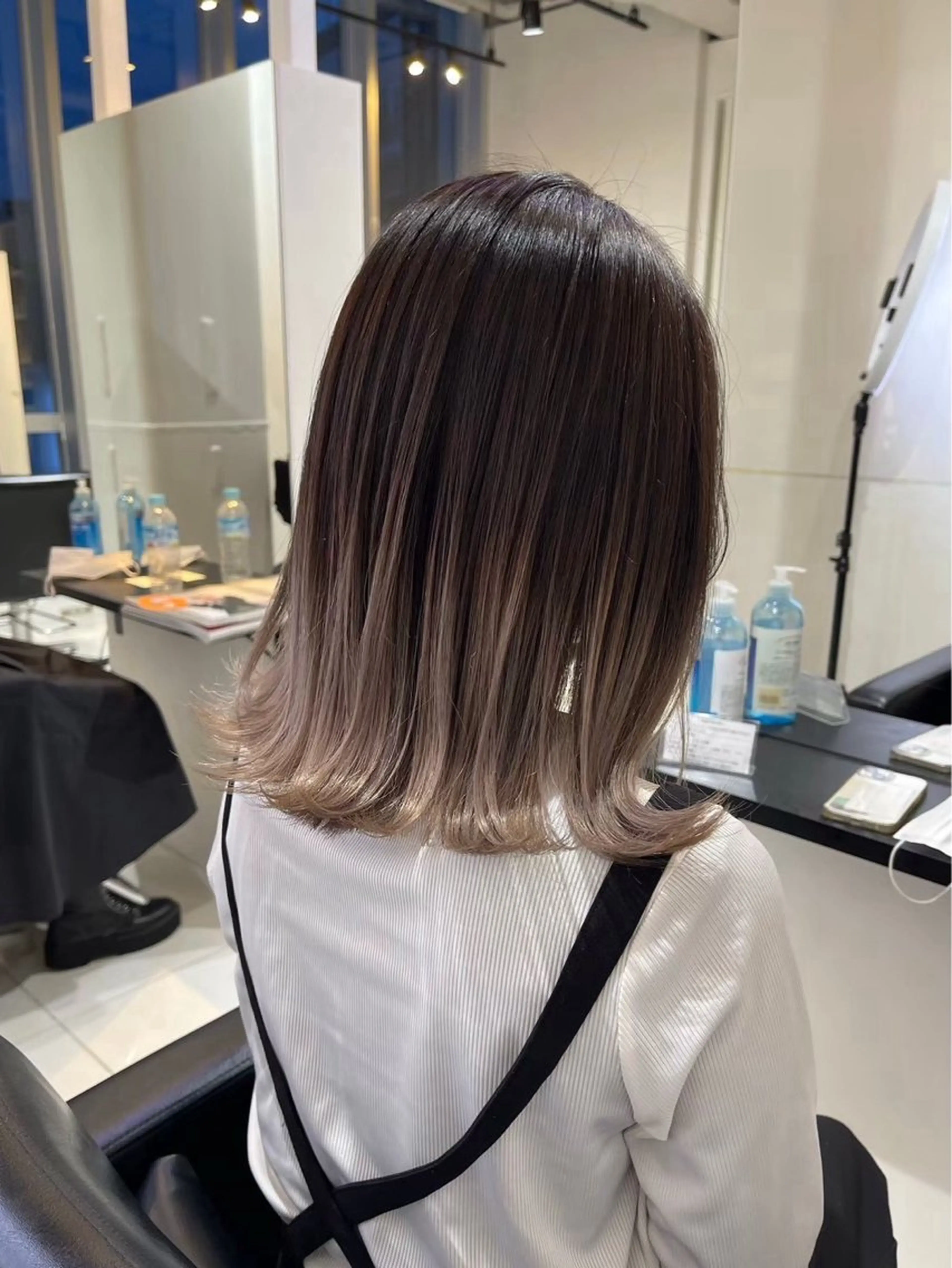 ミディアム カラー 透明感カラー 無料ワンカラーモデル 🩷ALIVE 七海のヘアスタイル