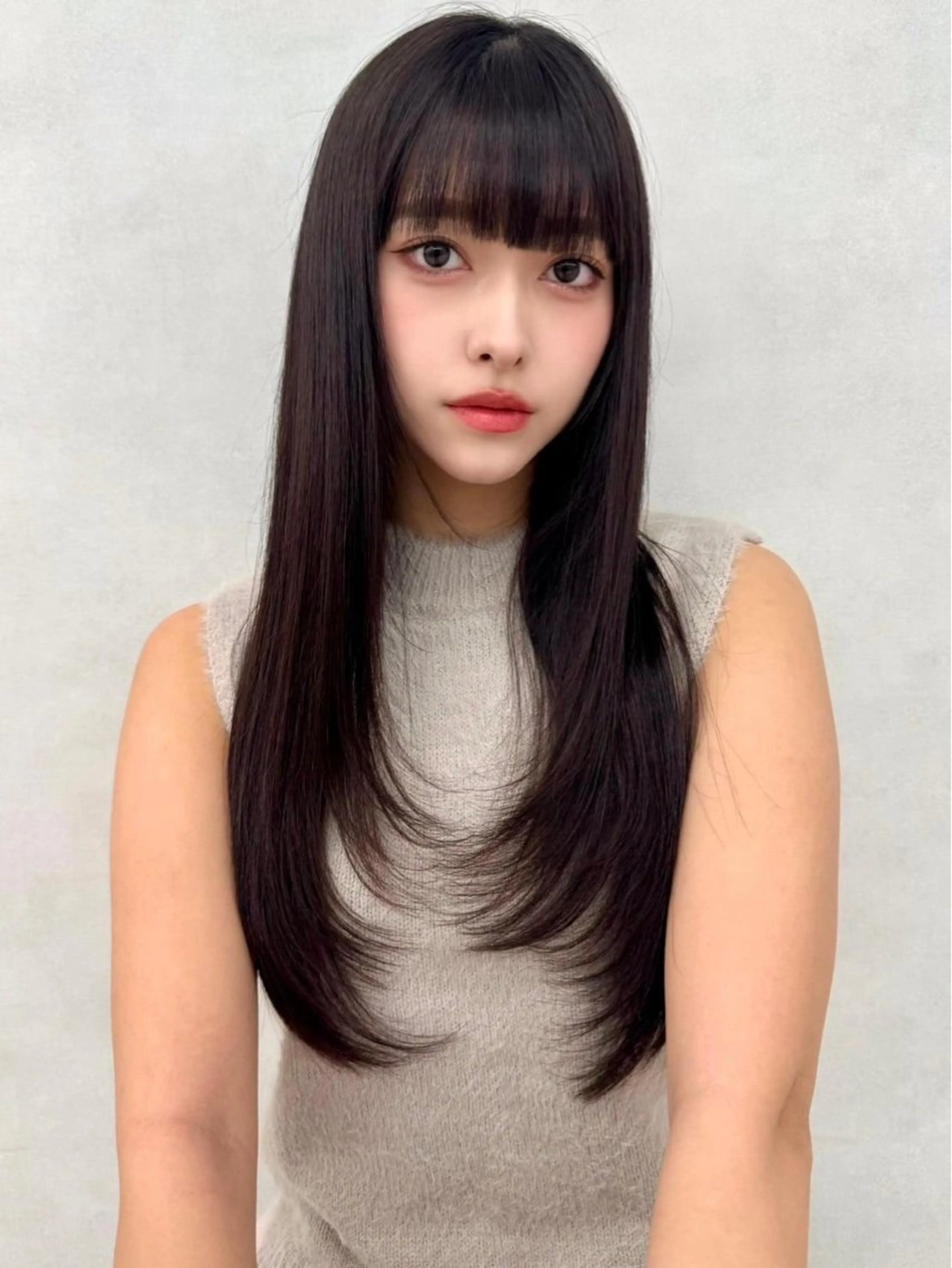 ロング 🇰🇷韓国レイヤー ケアカラー／田川佑紀のヘアスタイル