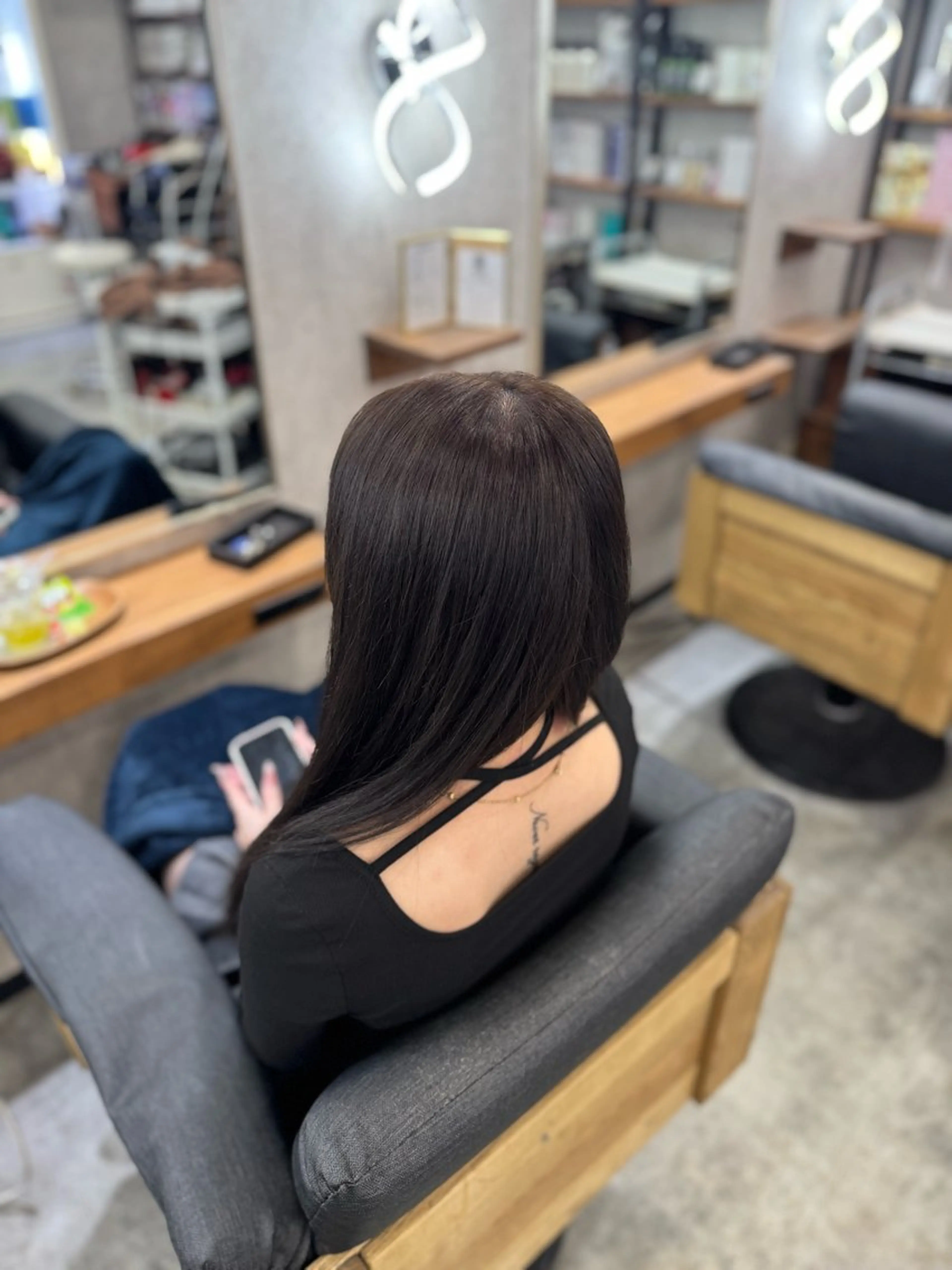 ロング チョコレートブラウン カット ヘアカラー エクステ/ハイトーン /特殊ヘアー　joeのヘアスタイル