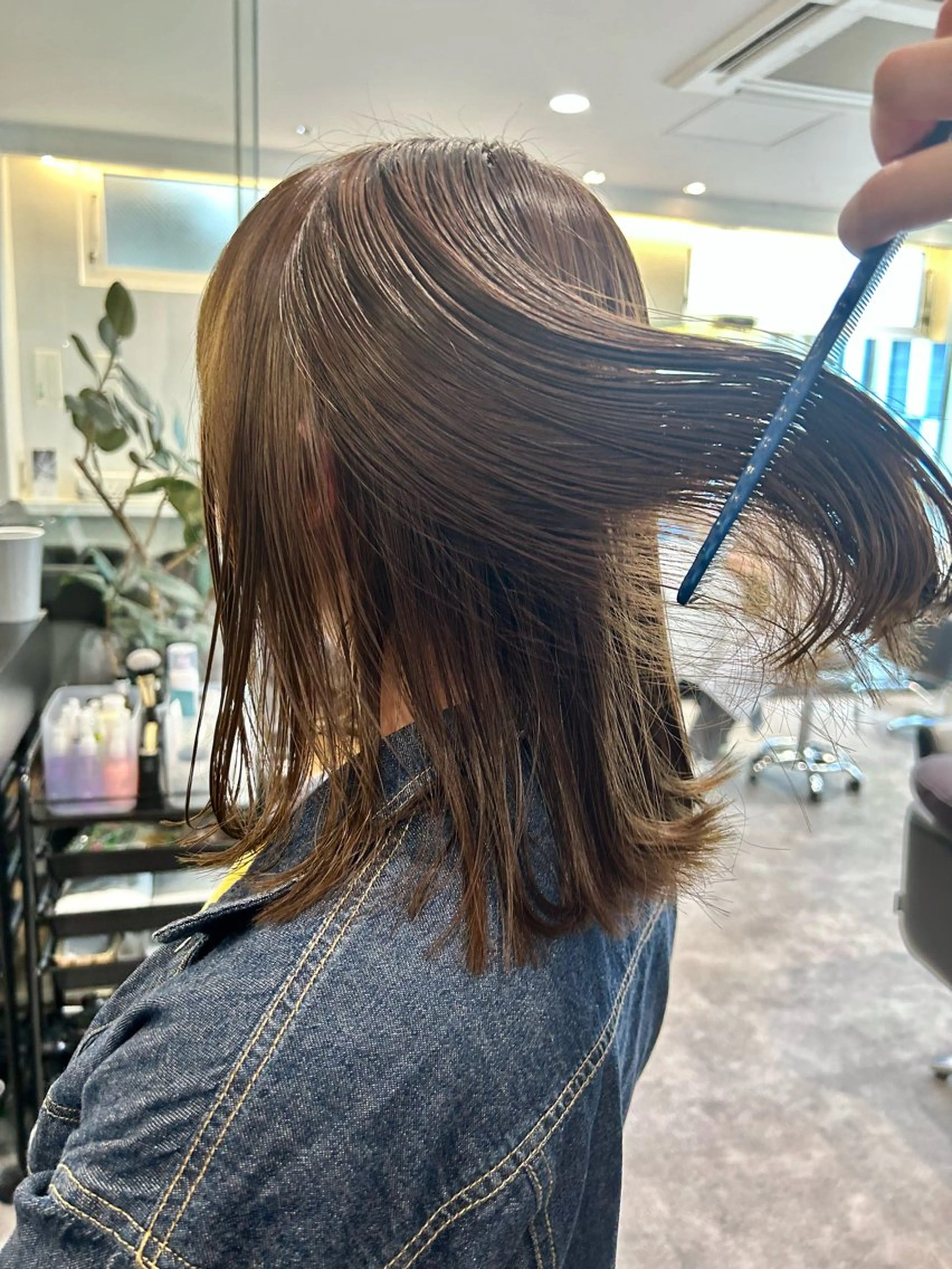 ミディアム カラー オリーブカラー カット ヘアカラー トリートメント 🎀ヘアセット透明感 /REINA🎀のヘアスタイル