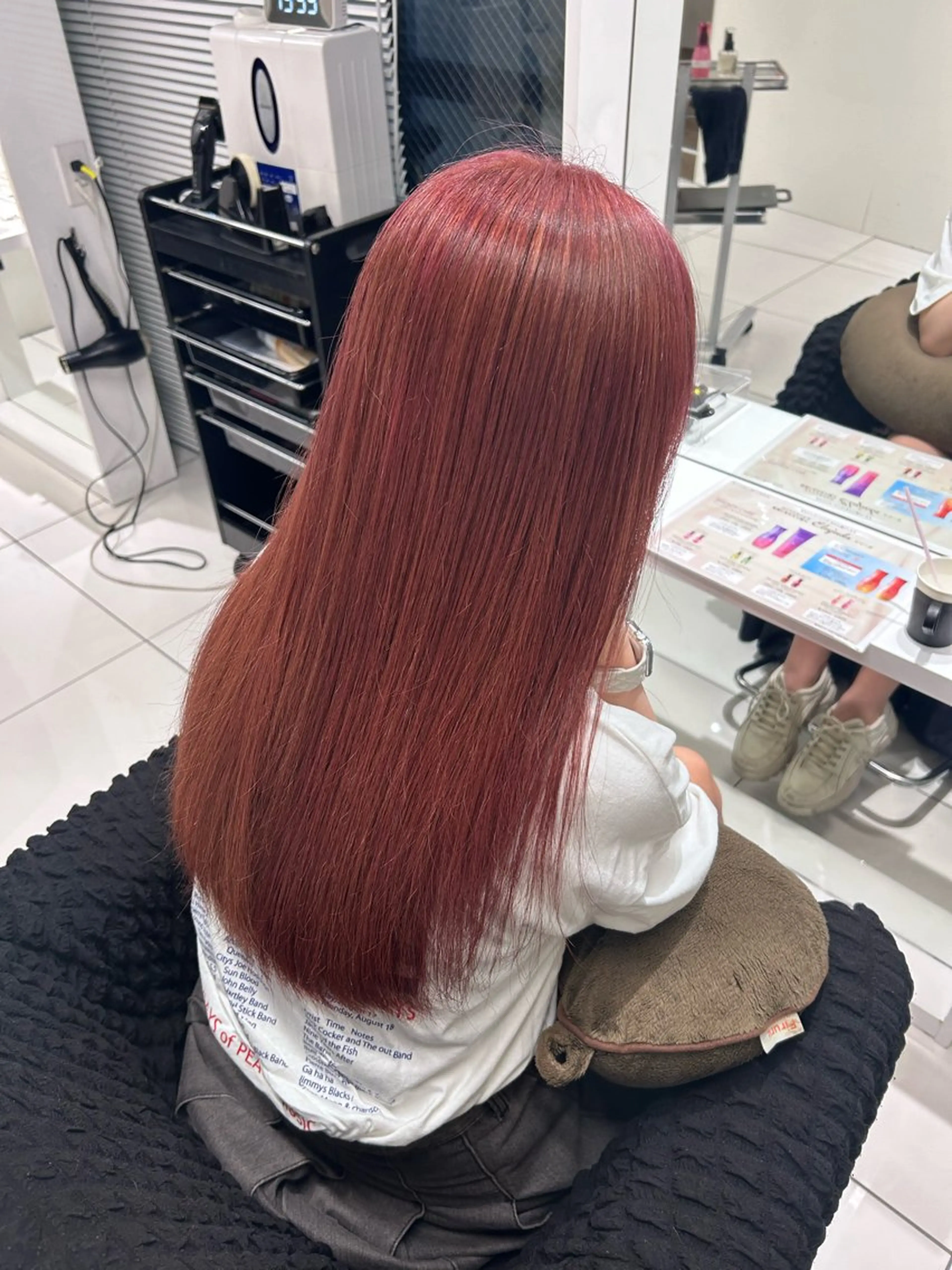 ロング カラー ブラウンカラー ピンクカラー ピンクブラウン shizuna/平尾 /カラー/髪質改善のヘアスタイル