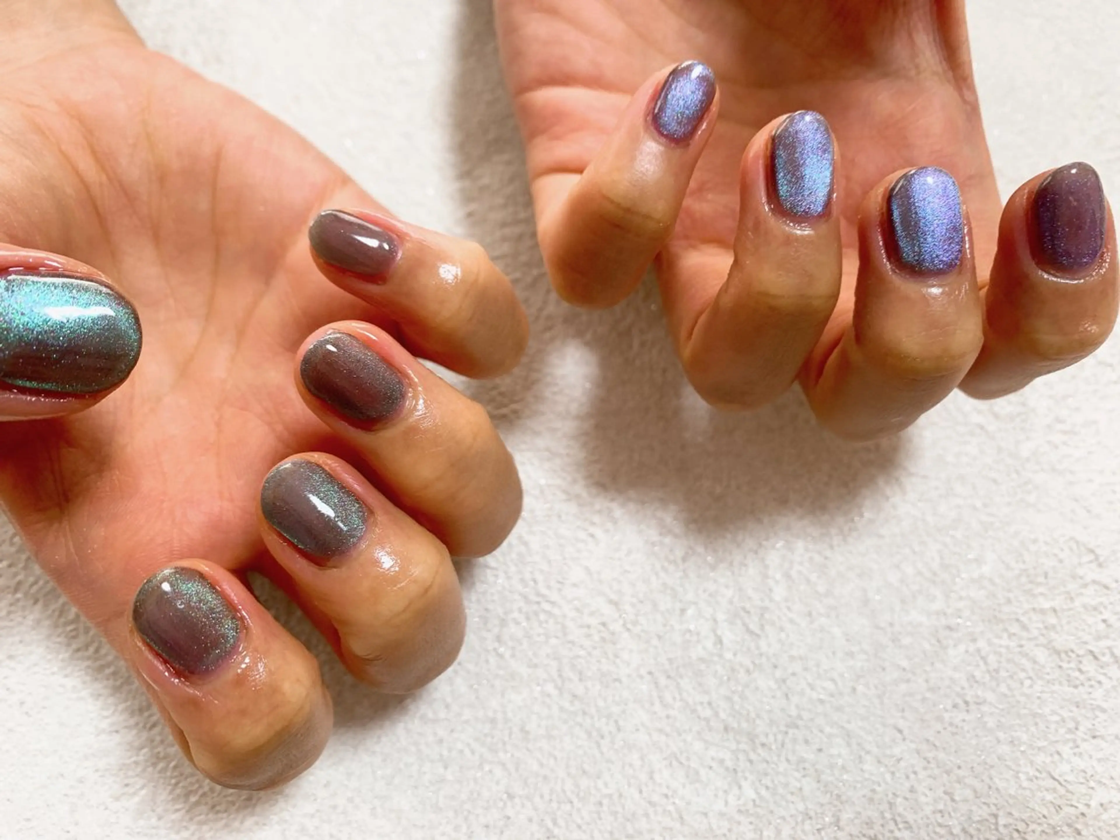 ネイル ジェルネイル キラキラネイル 韓国ネイル マグネットネイル メンズネイル kiki nail たまプラーザのネイルデザイン