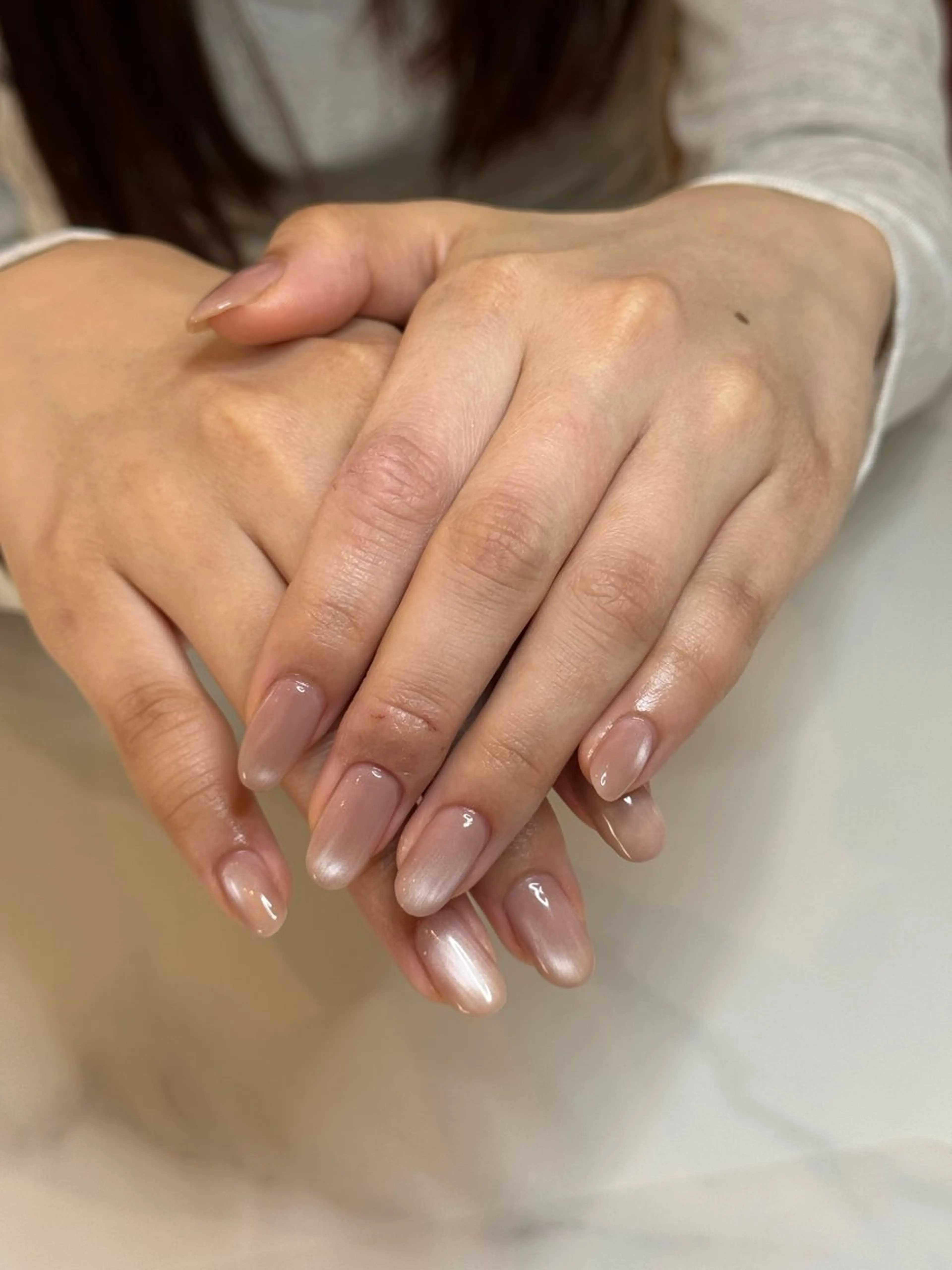 ネイル 氷ネイル・うるうるネイル CALMIA.,eyelash • eyebrow • wax 2F所属・前田 菜美のネイルデザイン