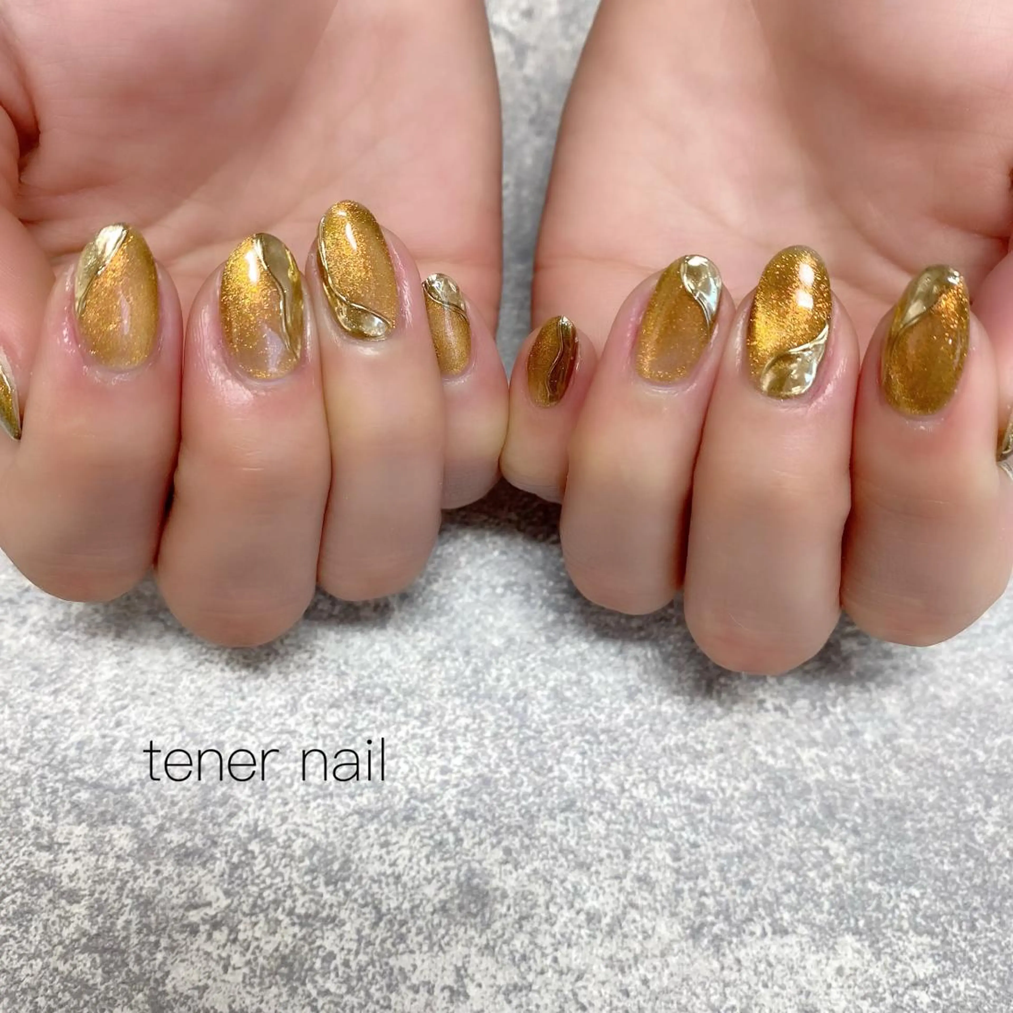 ネイル マグネットネイル ミラーネイル ニュアンスネイル テネルネイル tener nailのネイルデザイン