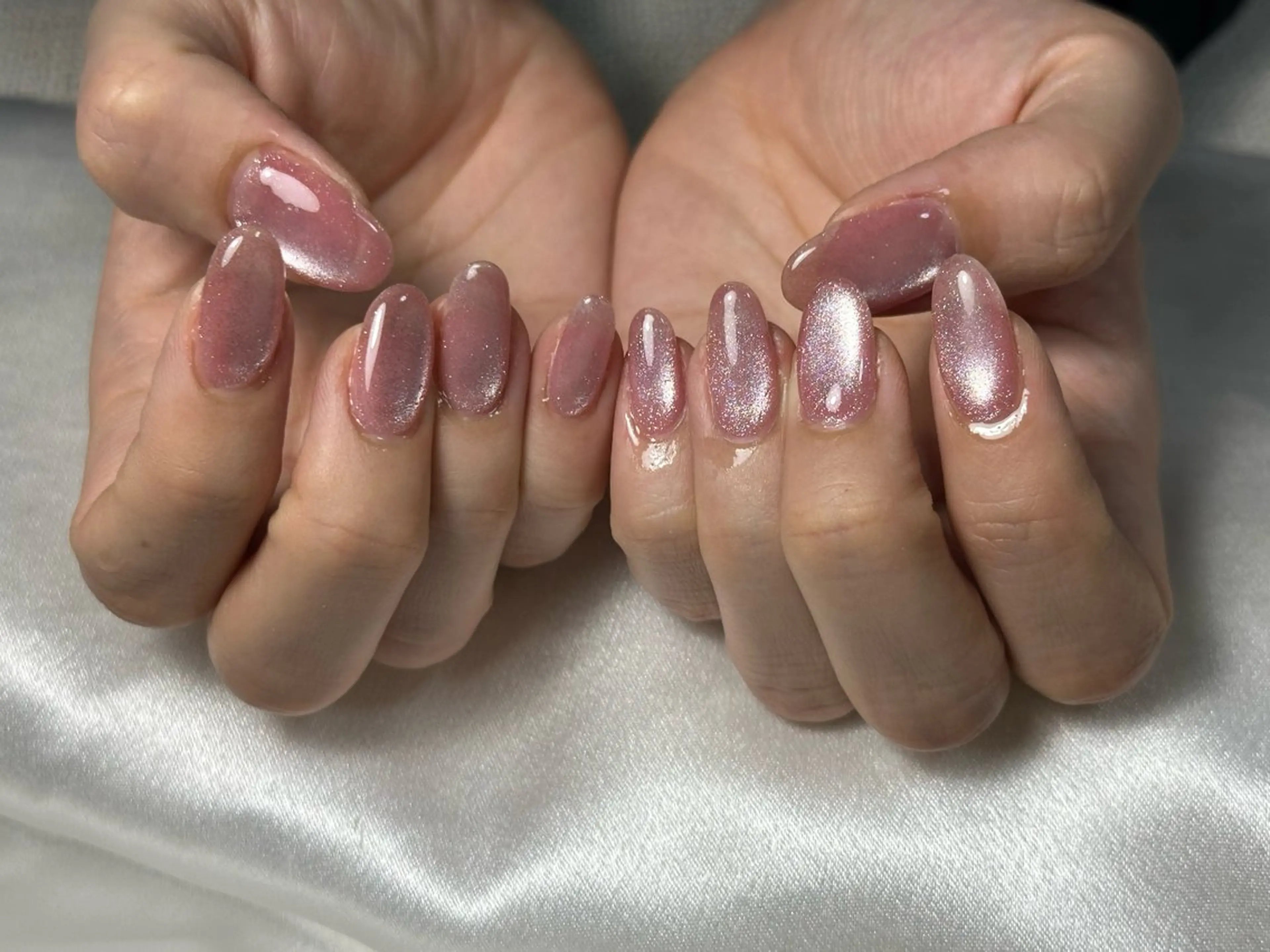 ネイル オーロラネイル フットネイル フレンチネイル ジェルネイル マグネットネイル ハンドネイル kiki nail たまプラーザのネイルデザイン