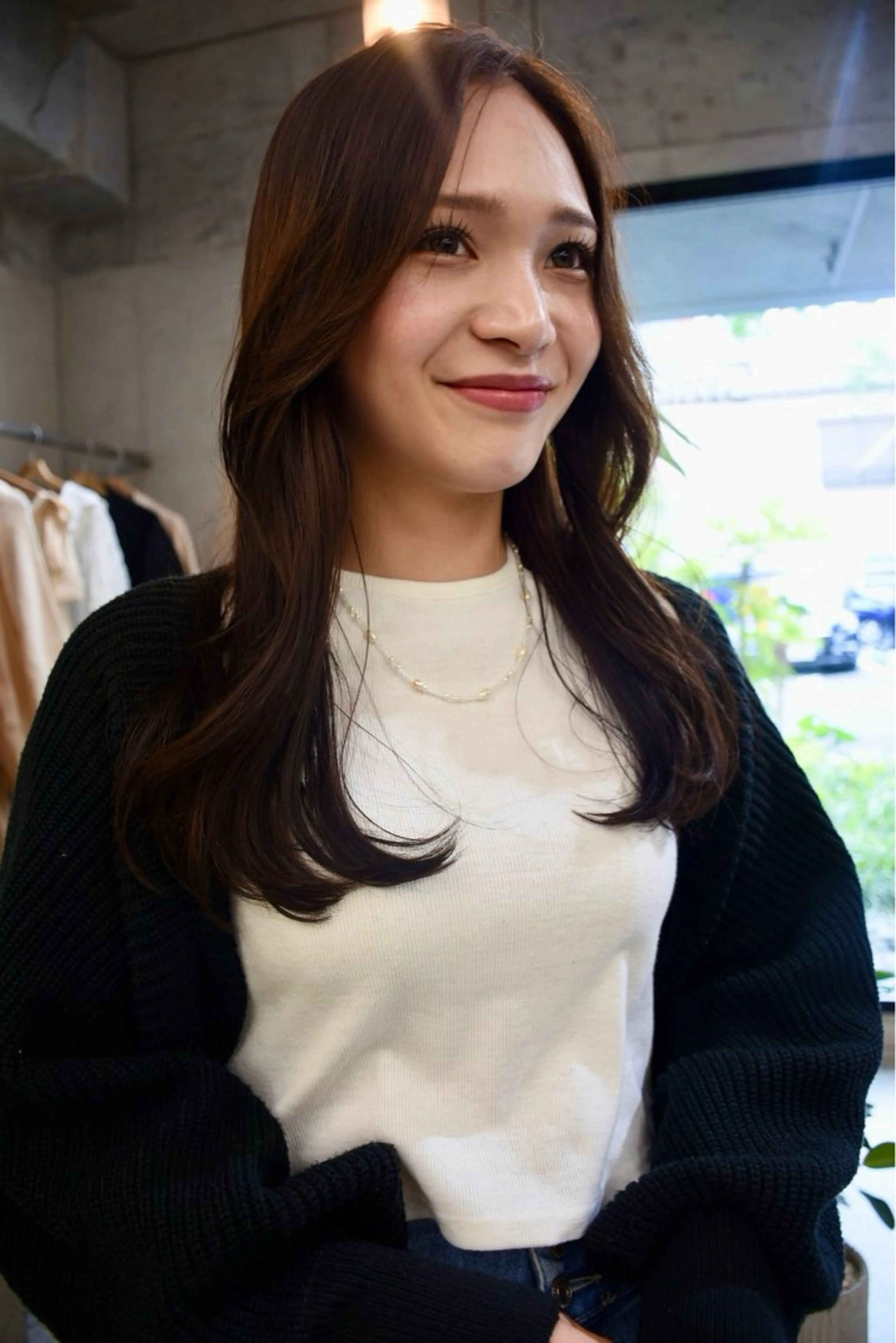 セミロング カラー ショートボブ ボブ 顔まわりレイヤー 顔周りカット レイヤーカット 曲がる縮毛矯正 バレイヤージュ森田のヘアスタイル