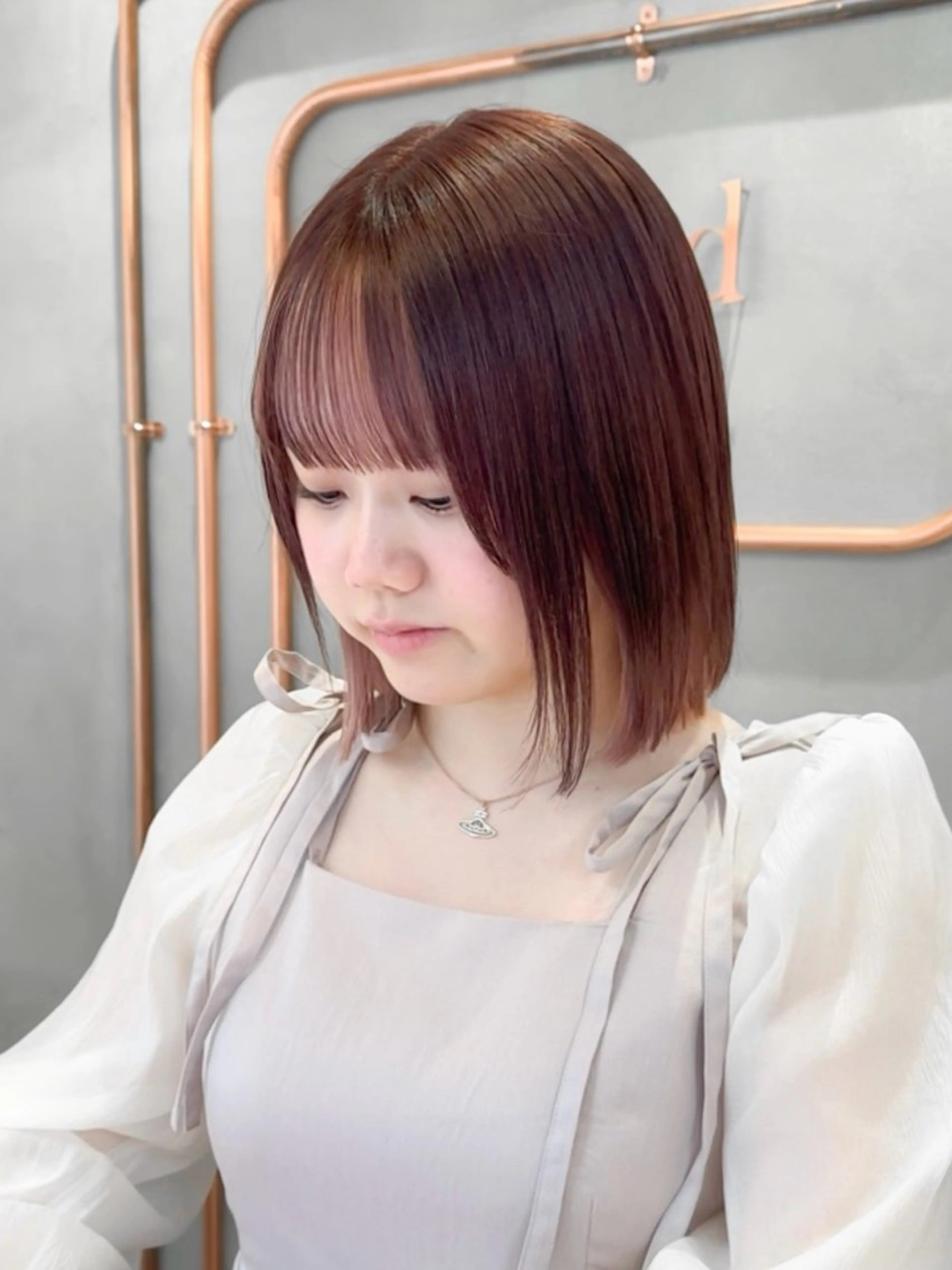 ミディアム 縮毛矯正/韓国ヘア /レイヤー🎀ミズキのヘアスタイル