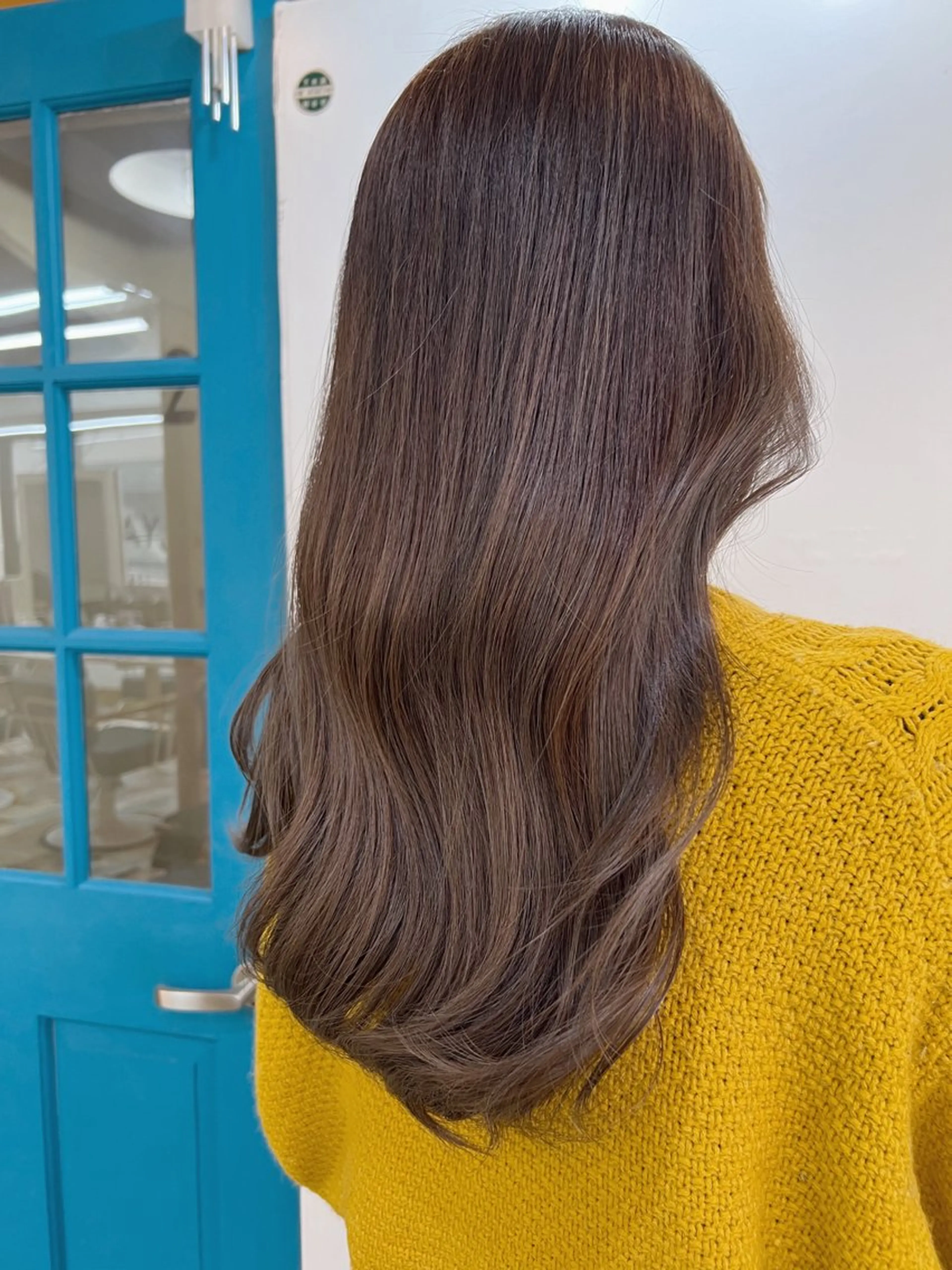 ロング カラー グレージュ ハイライトカラー ハイライト カット ヘアカラー トリートメント KANA/ボブ/ インナーカラー/艶髪のヘアスタイル