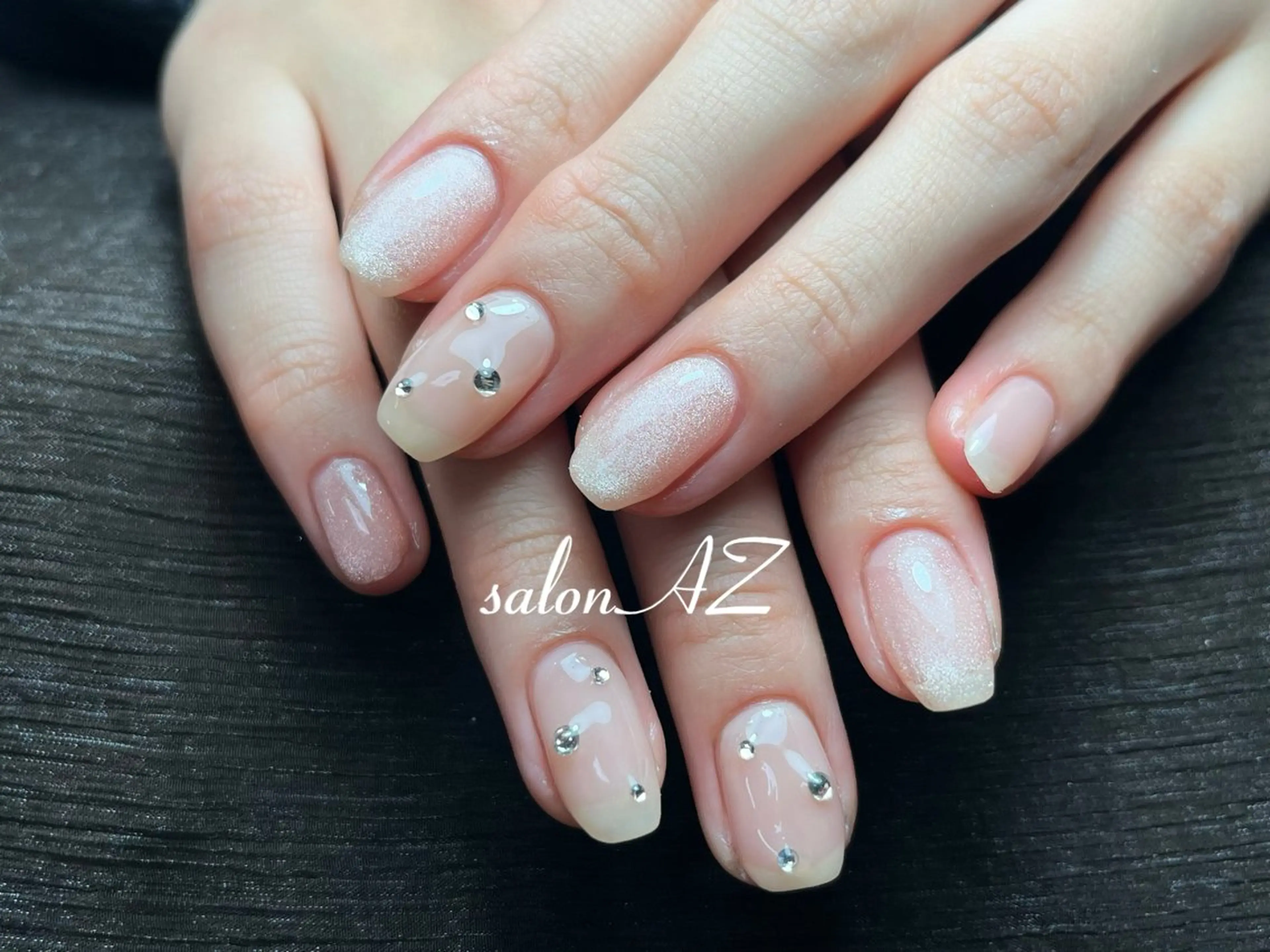 ネイル 長さ出し フットネイル フレンチネイル マグネットネイル ニュアンスネイル salon AZのネイルデザイン