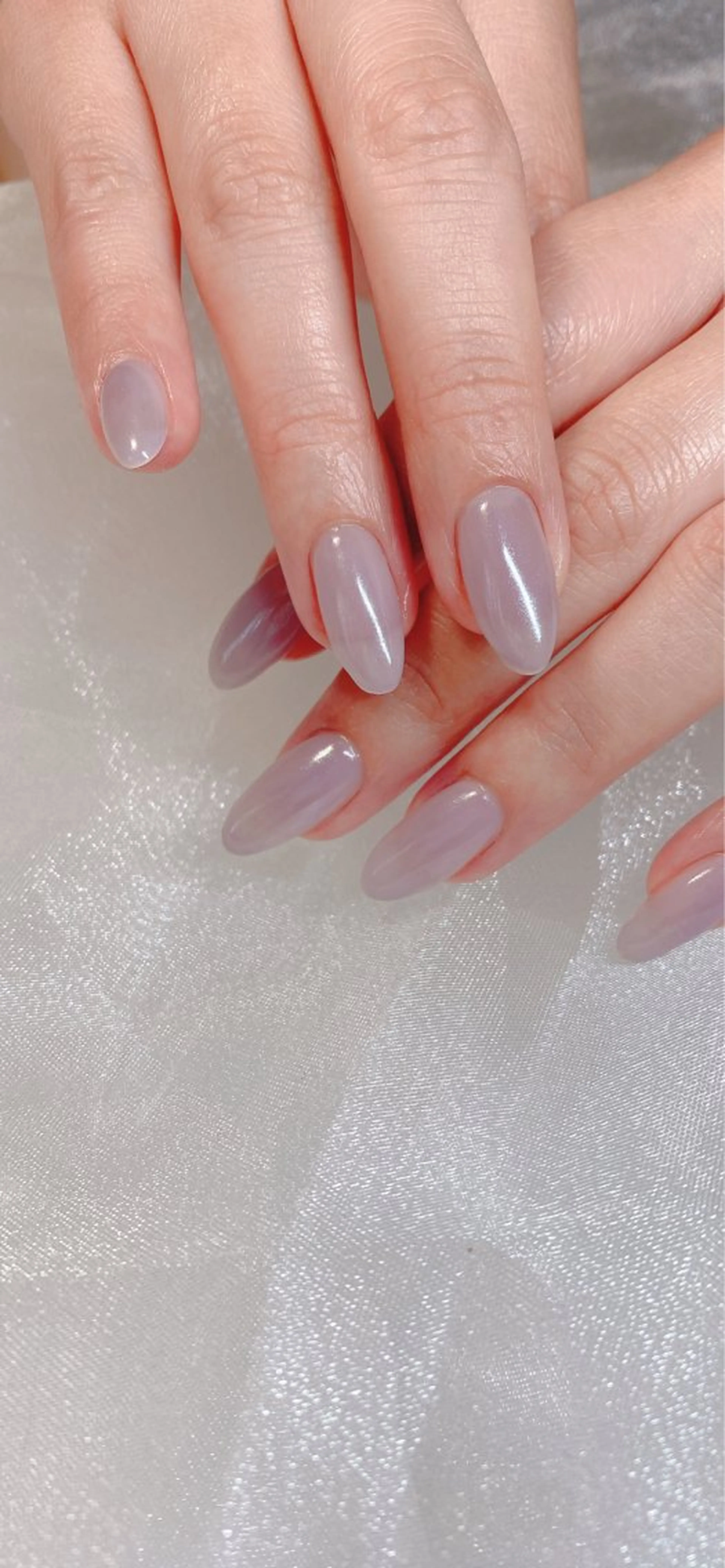 ネイル オーロラネイル ミラーネイル パープル 夏ネイル 大人キレイ 𝑁𝑖𝑥𝑖𝑠のネイルデザイン