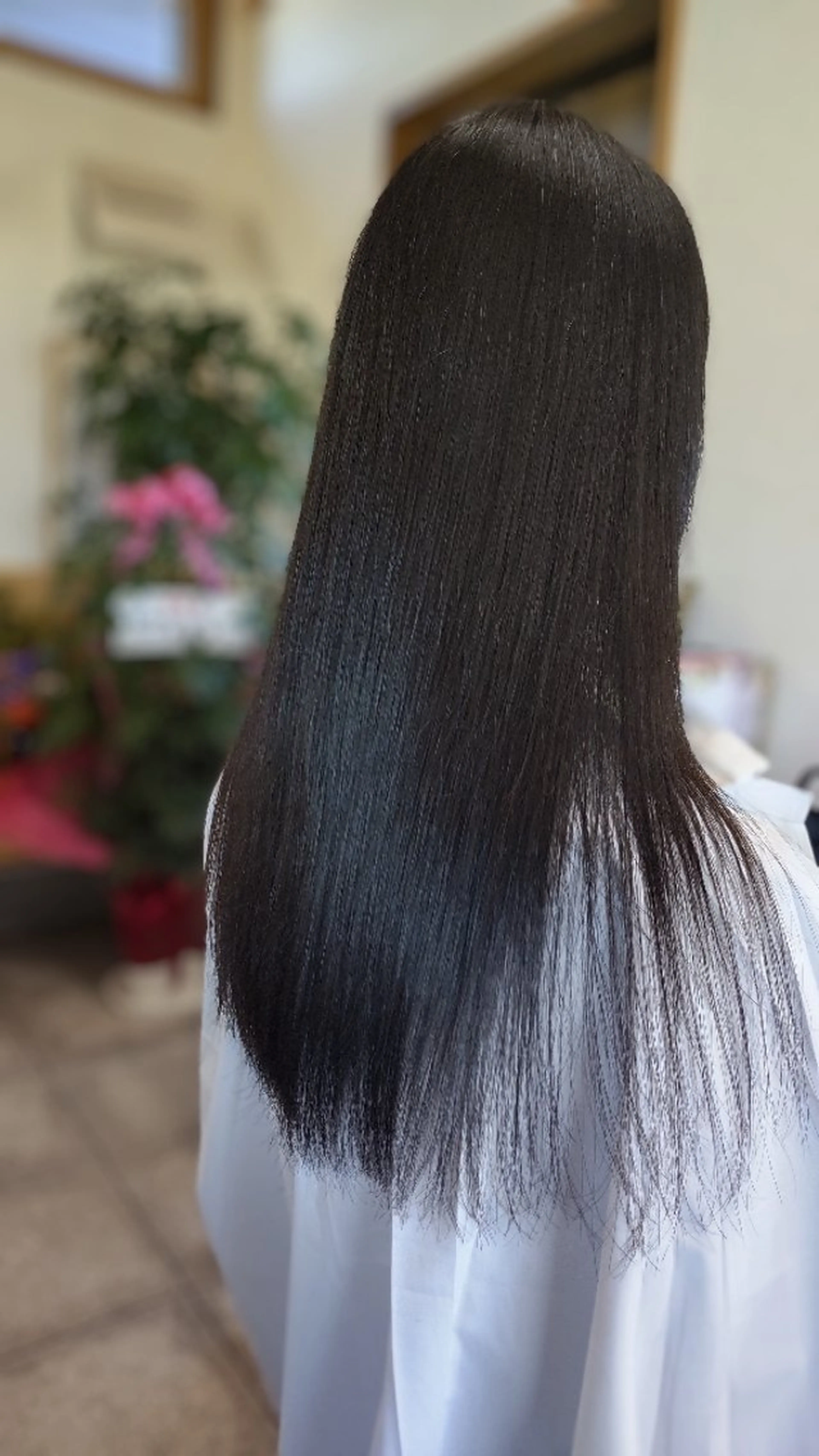 ロング キッズ 縮毛矯正 縮毛矯正 Threege スリージェのヘアスタイル