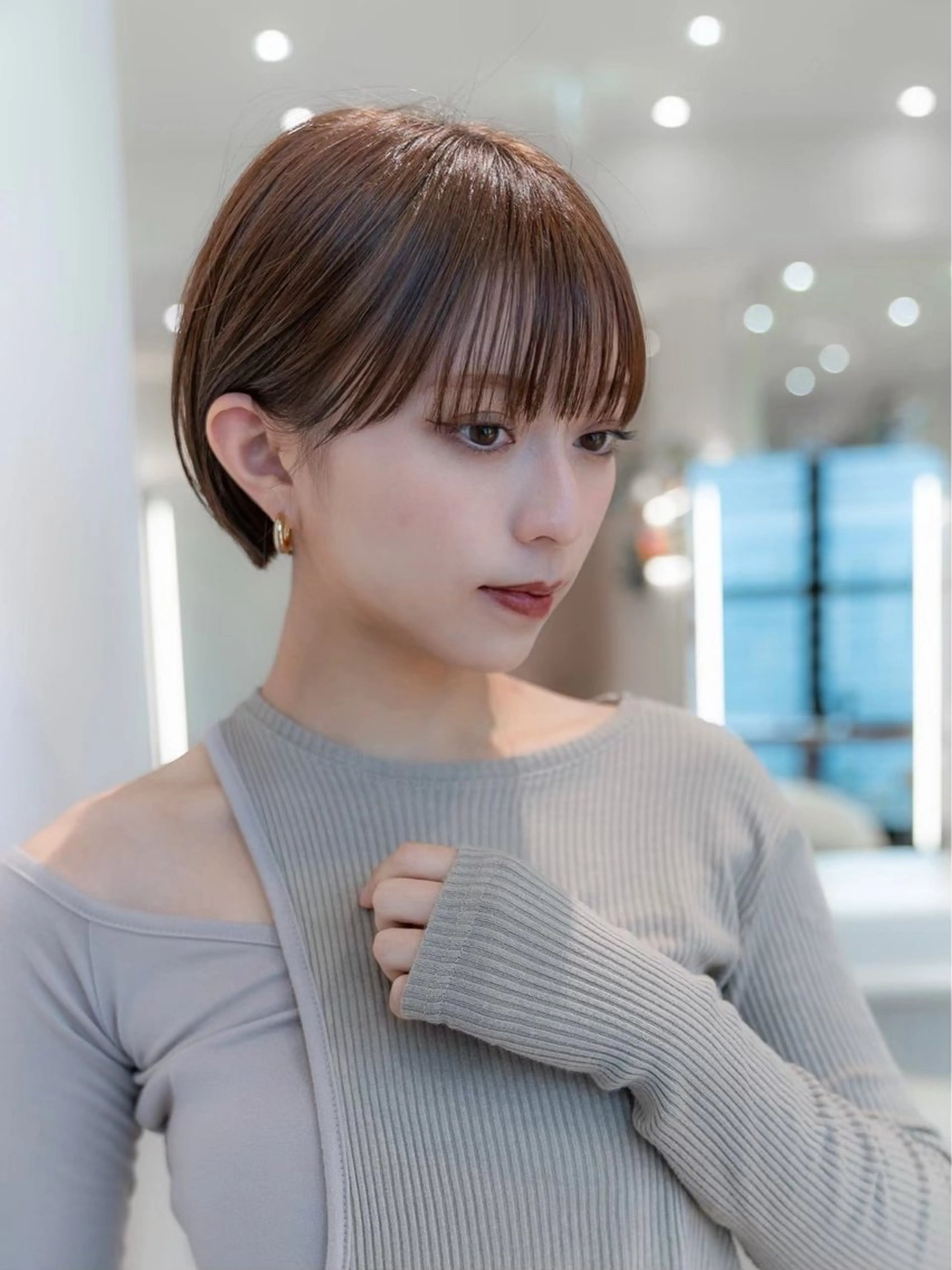 ショート カット ヘアカラー 縮毛矯正 トリートメント 田中航平/渋谷ボブ/ レイヤーボブのヘアスタイル