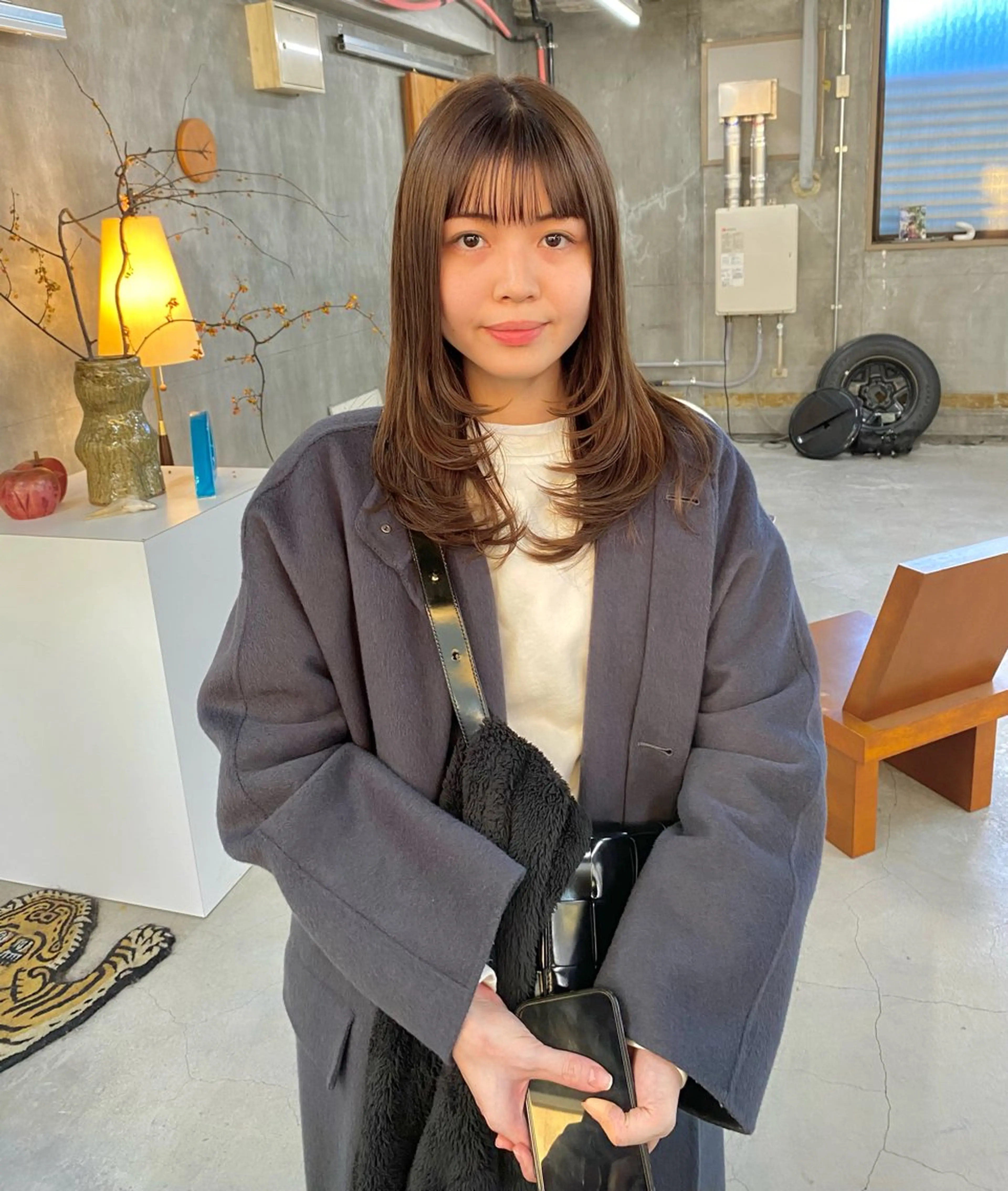 ミディアム カラー カット ヘアカラー ヨシダ トオルのヘアスタイル