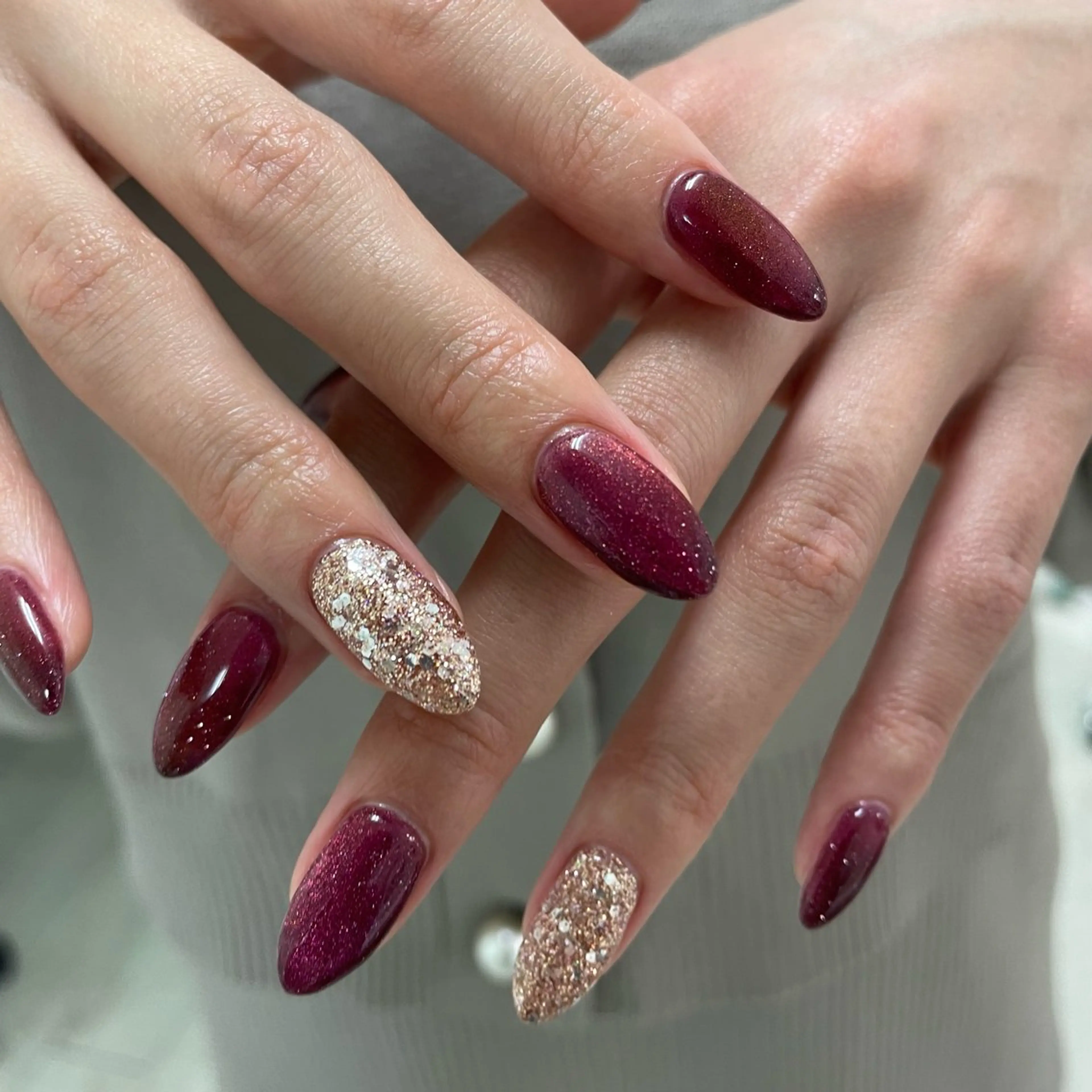 ネイル フラッシュネイル マグネットネイル ワンカラーネイル ハンドネイル hazuki / Salon Biのネイルデザイン