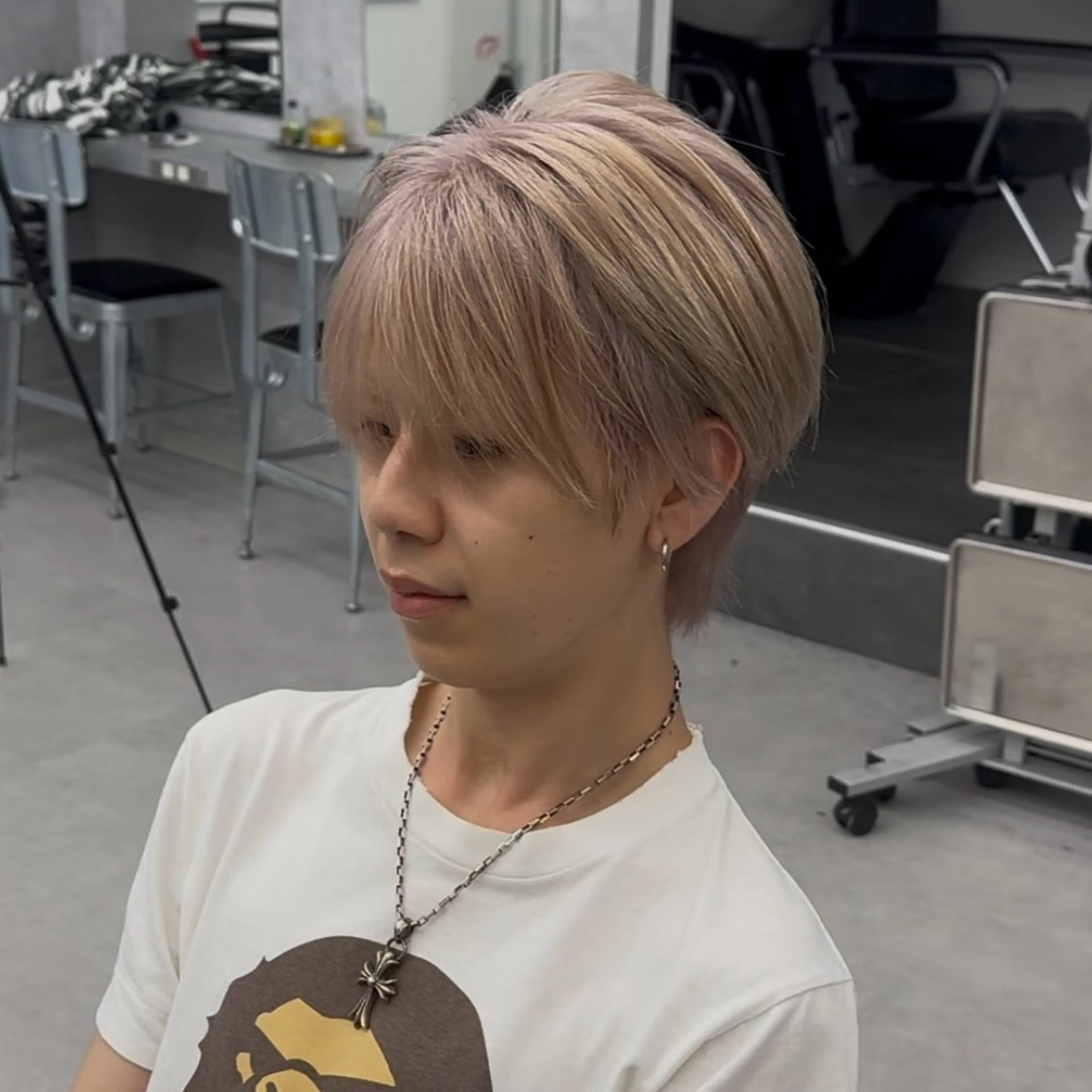 カラー メンズ ヘアカラー メンズハイライト／ メンズブリーチカラーのヘアスタイル