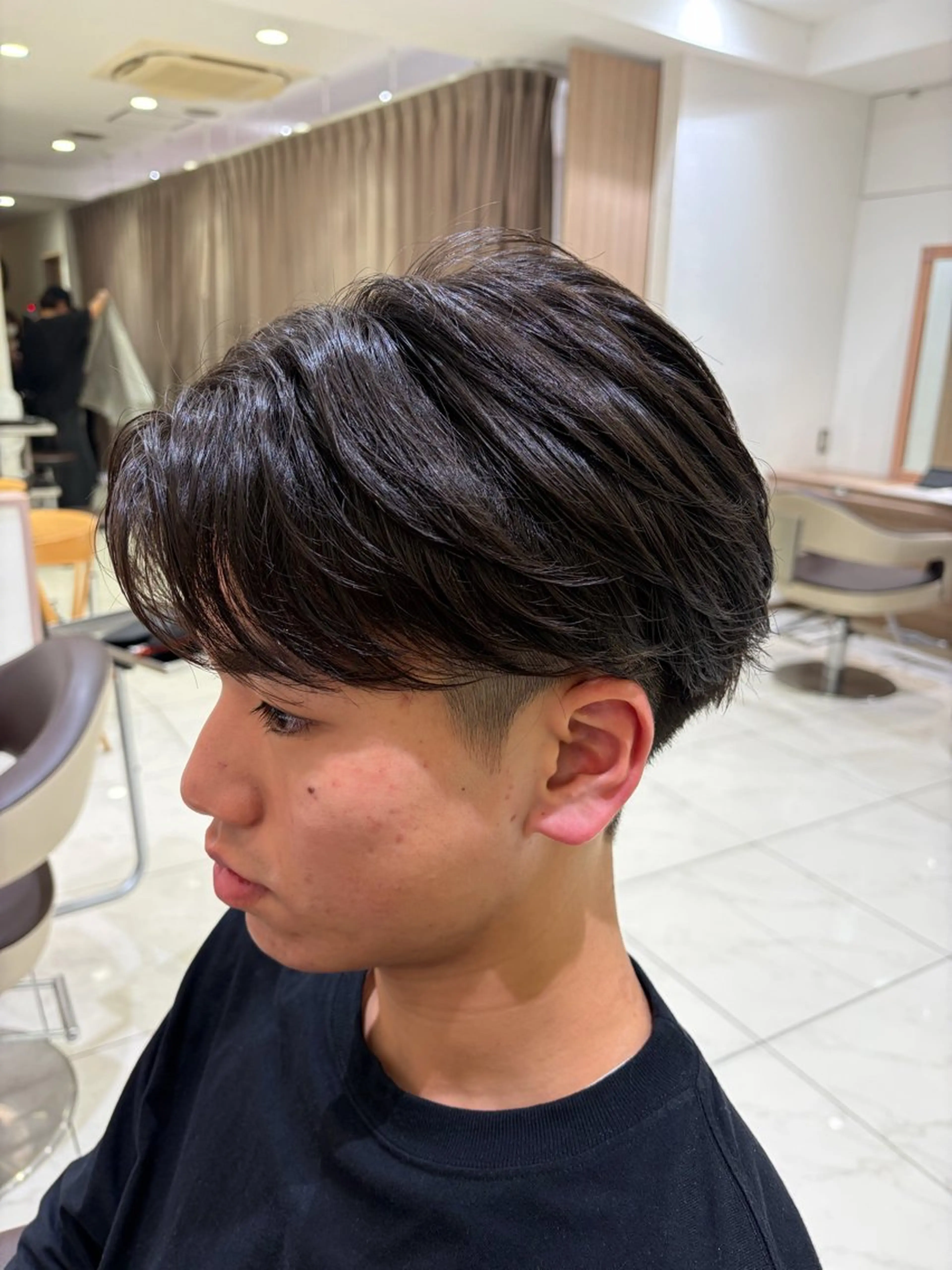ショート パーマ メンズ 縮毛矯正 カット 縮毛矯正 メンズ毛流れ 縮毛特化/土屋丈のヘアスタイル