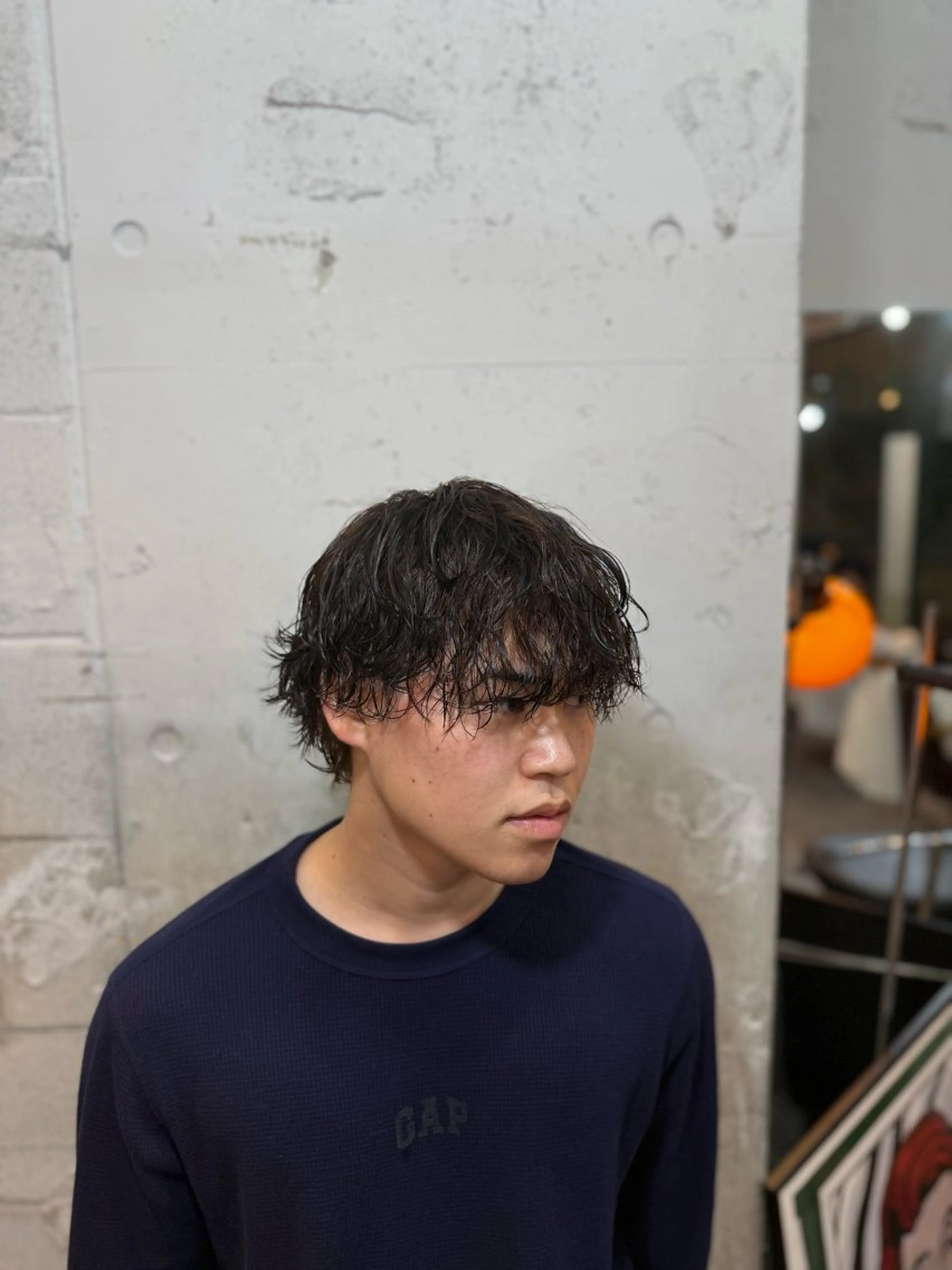ショート カラー パーマ メンズ カット パーマ HRABRA ゆづきのヘアスタイル