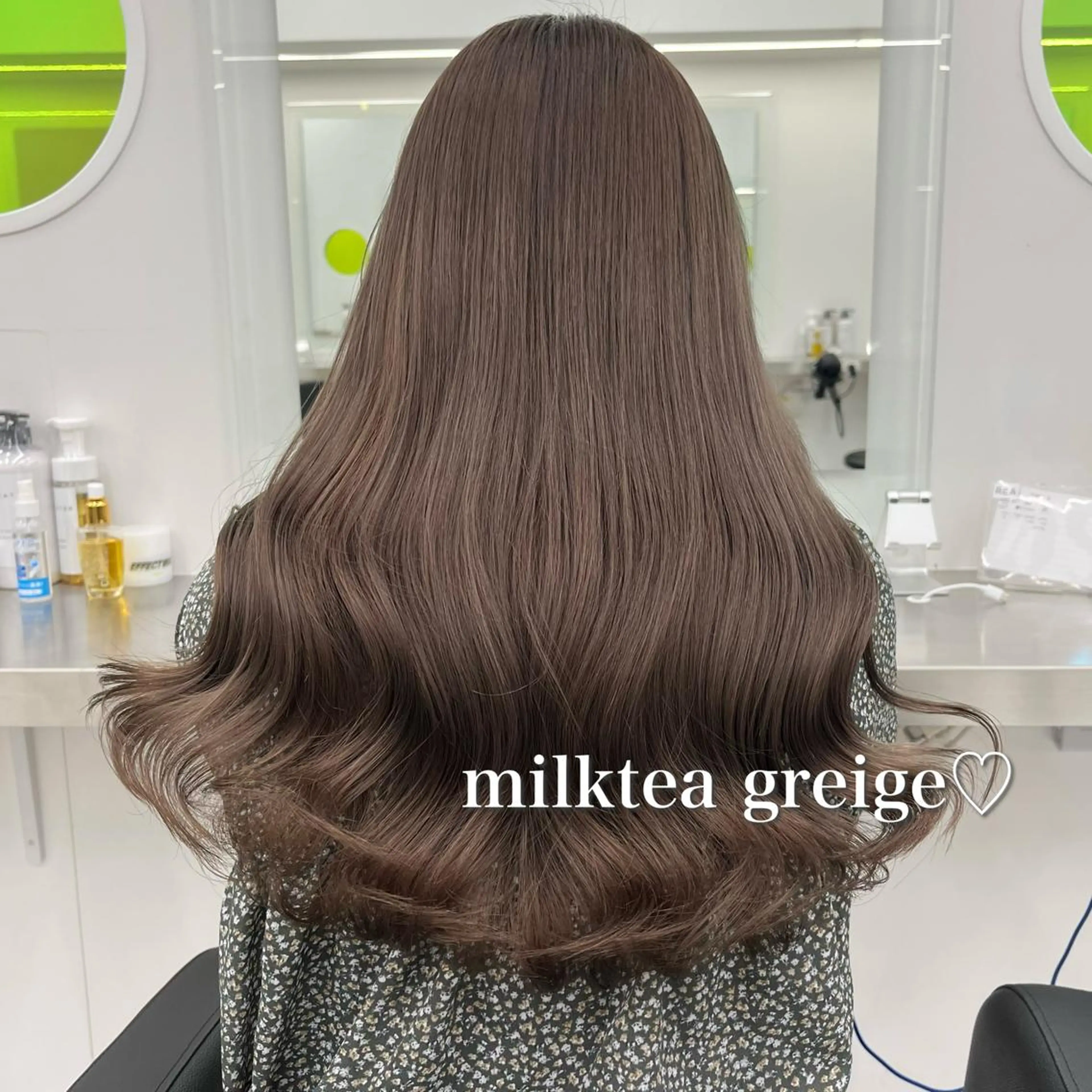 ロング ヘアカラー トリートメント 💗韓国暖色ヘア NO.1💗🪽のヘアスタイル