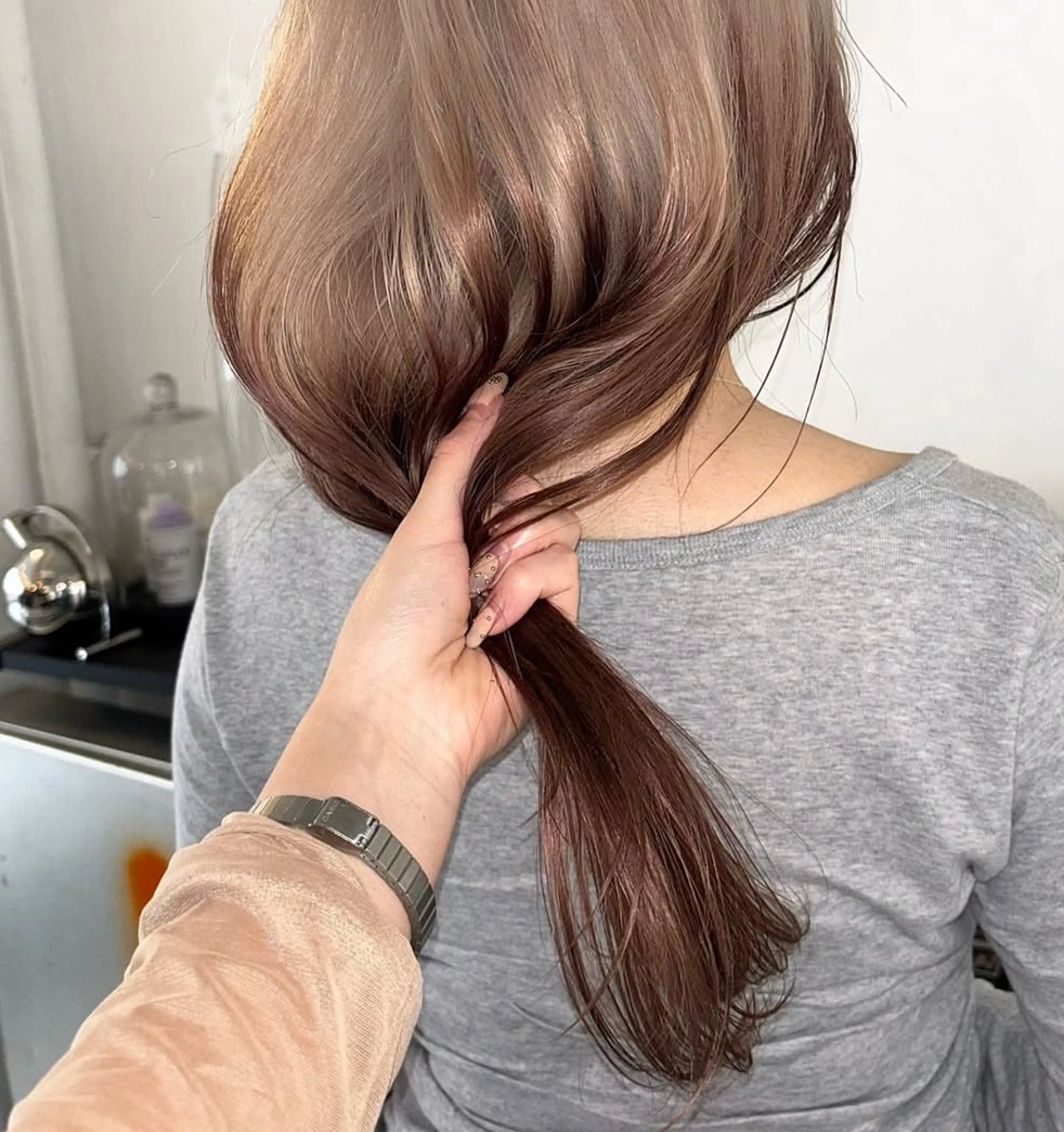 ロング カラー ヘアカラー トリートメント Rena✴︎トレンド ×スタンダードMIXのヘアスタイル