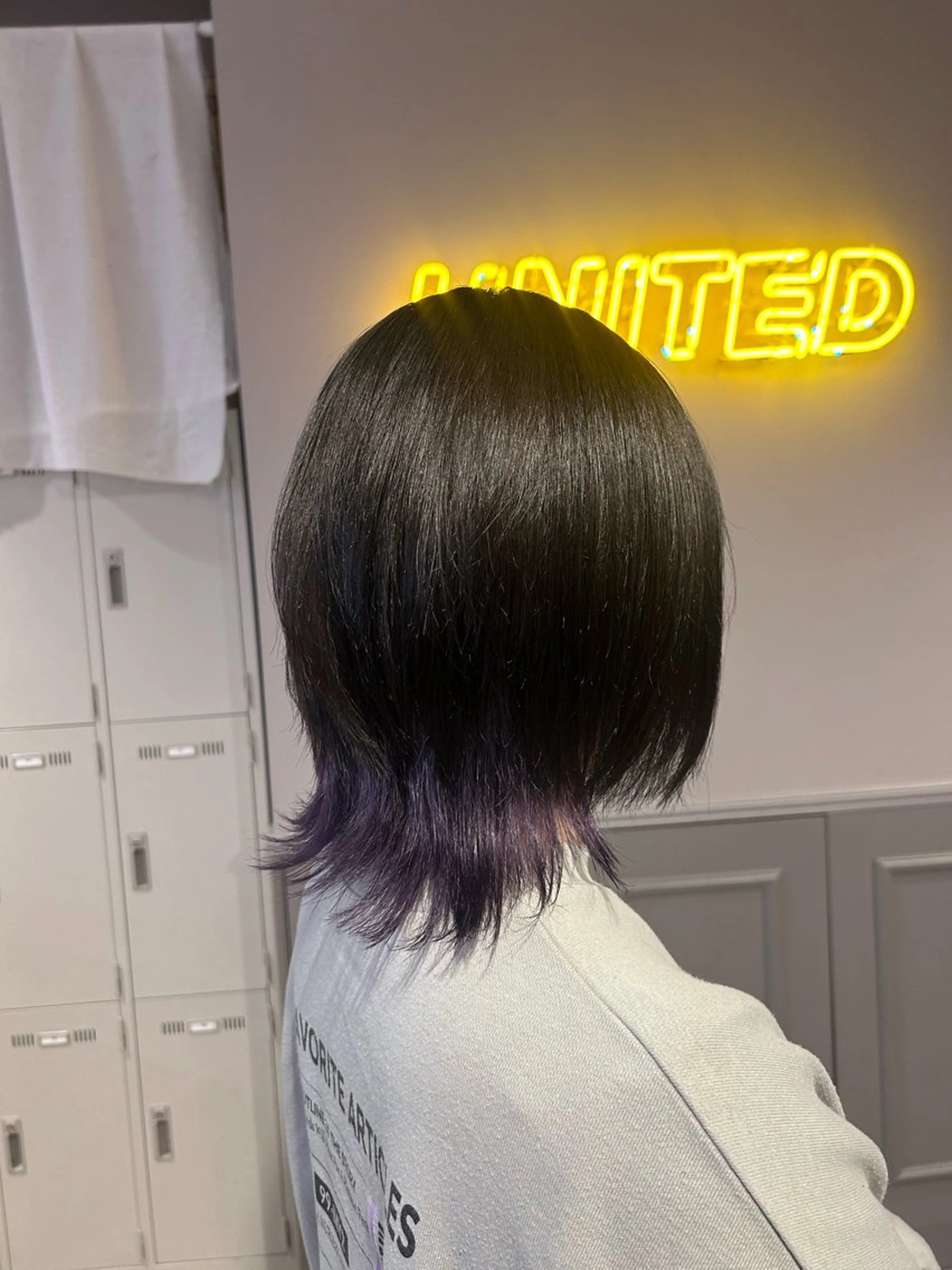 ショート カラー パーマ ヘアアレンジ メンズ キッズ ブリーチなしカラー/ ブラウン/レイヤーのヘアスタイル