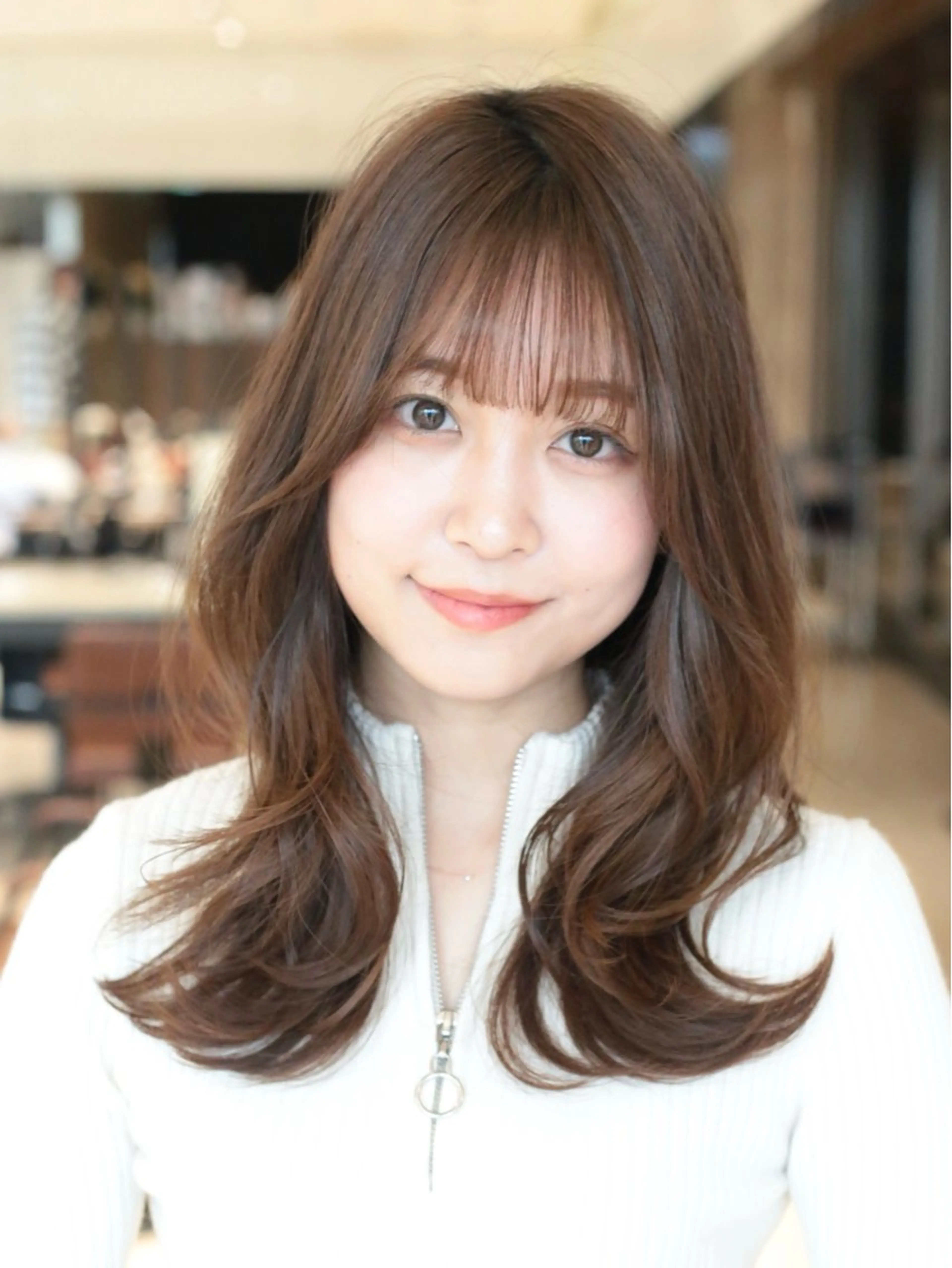 ミディアム カラー ミディアムレイヤー レイヤーカット カット トリートメント 髙木美緒🌿 レイヤー/アレンジのヘアスタイル