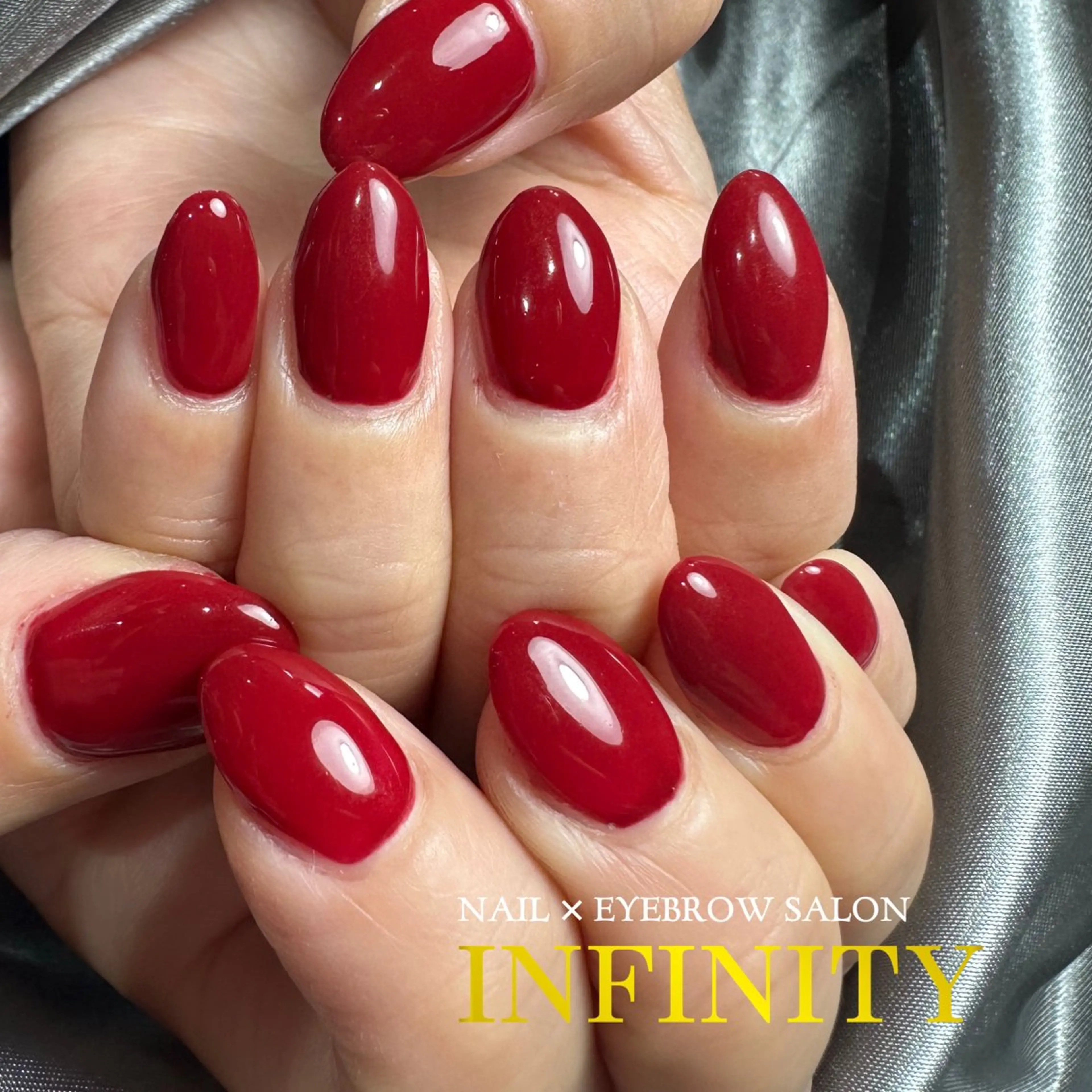 ネイル ボルドー 持ち込み ワンカラーネイル シンプルネイル ハンドネイル INFINITY所属・INFINITY Sachiのネイルデザイン