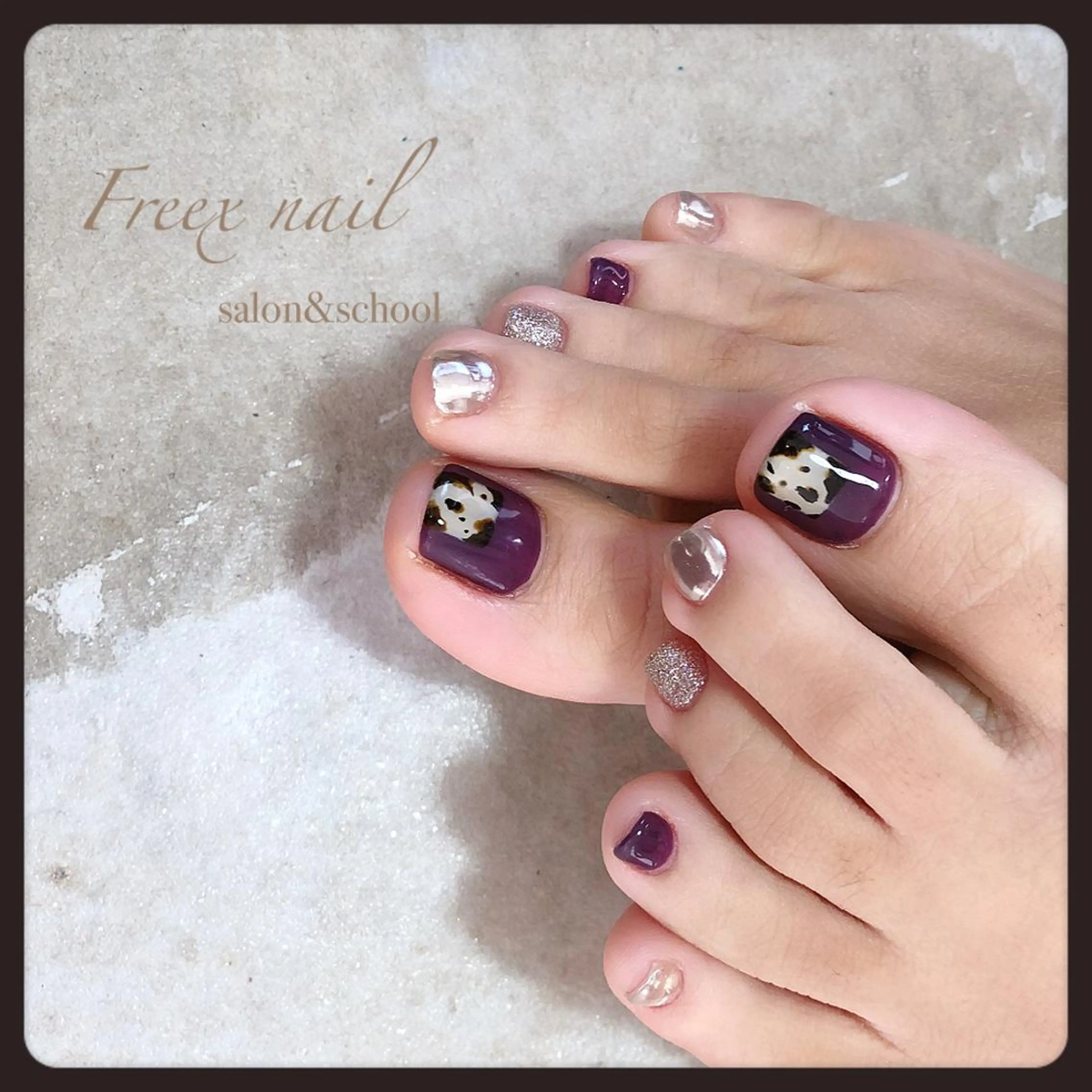ネイル アニマル柄 freex nail /ニュアンス/個性派のネイルデザイン