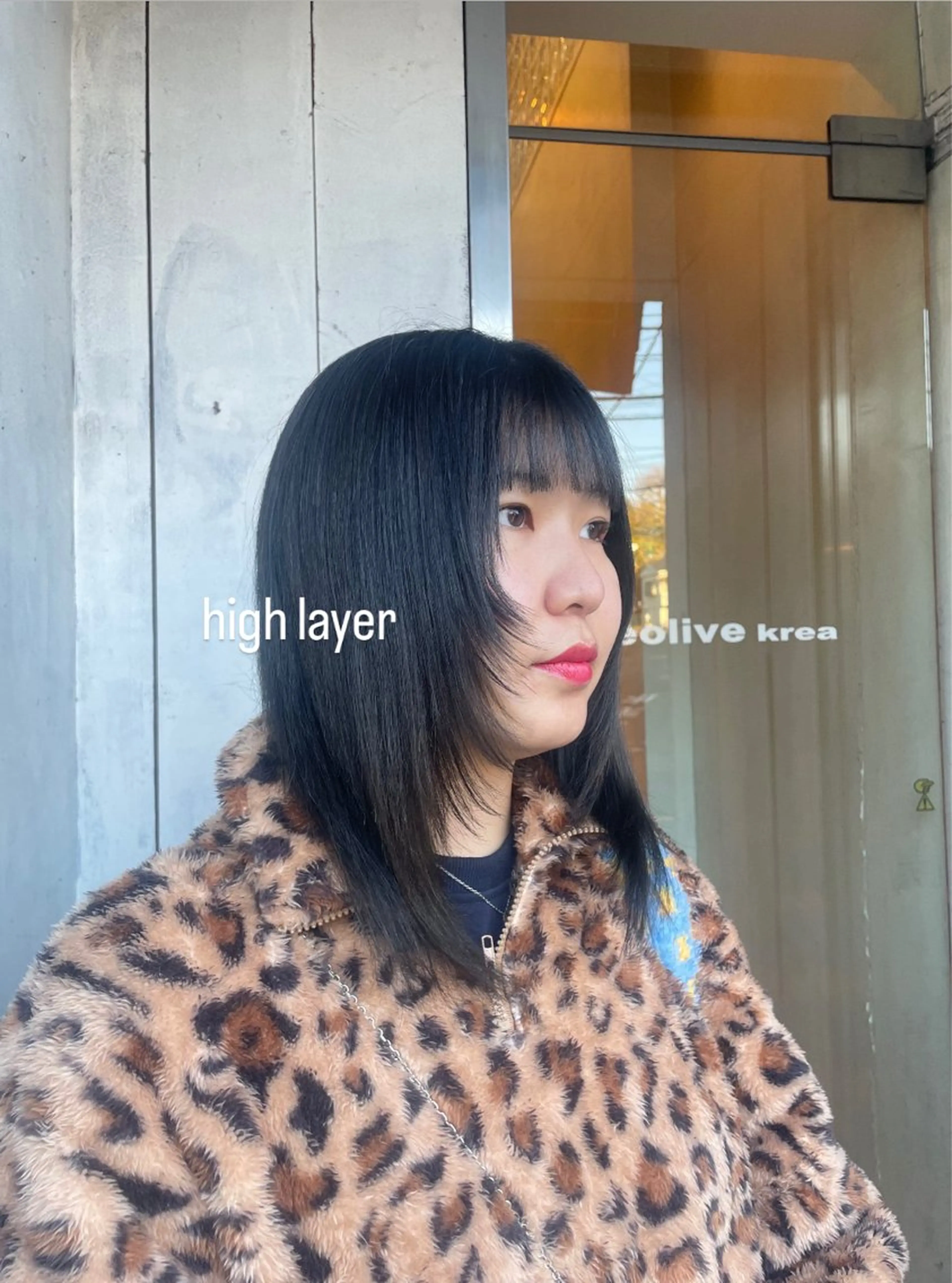 ミディアム 顔まわりレイヤー 顔周りカット レイヤーカット 透明感カラー☆スパ☆ 石上遥楓のヘアスタイル