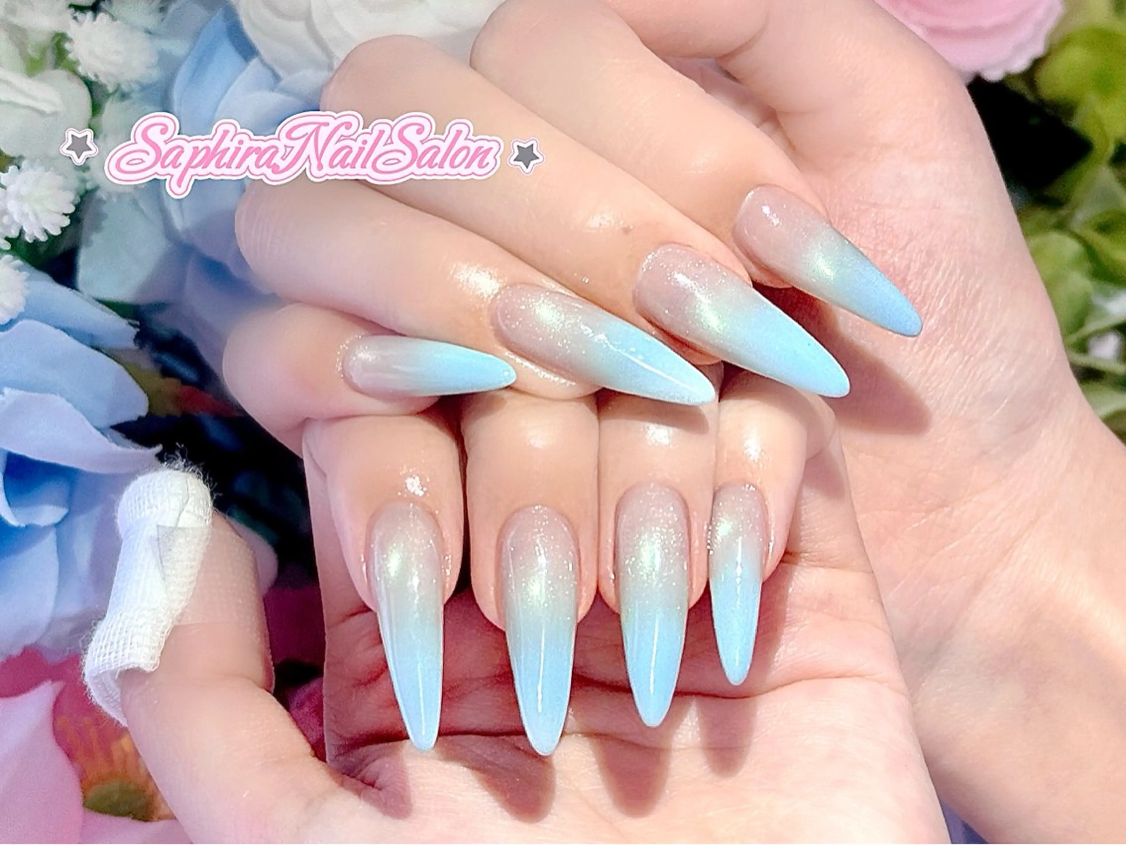 カラー ハンドネイル Saphiraネイル サロン錦糸町のネイルデザイン