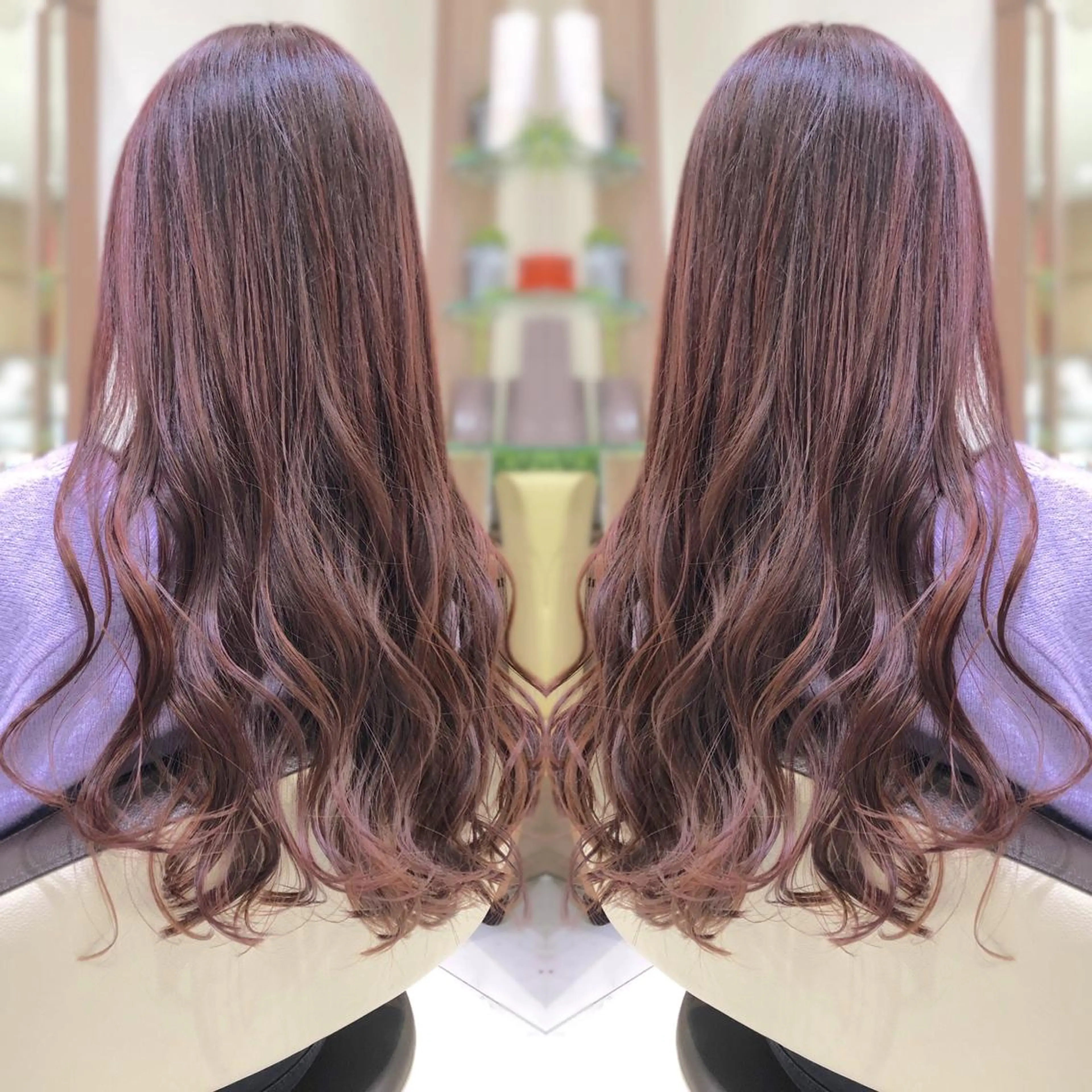 セミロング カラー 韓国レイヤー×透明感 カラー/山崎一輝のヘアスタイル