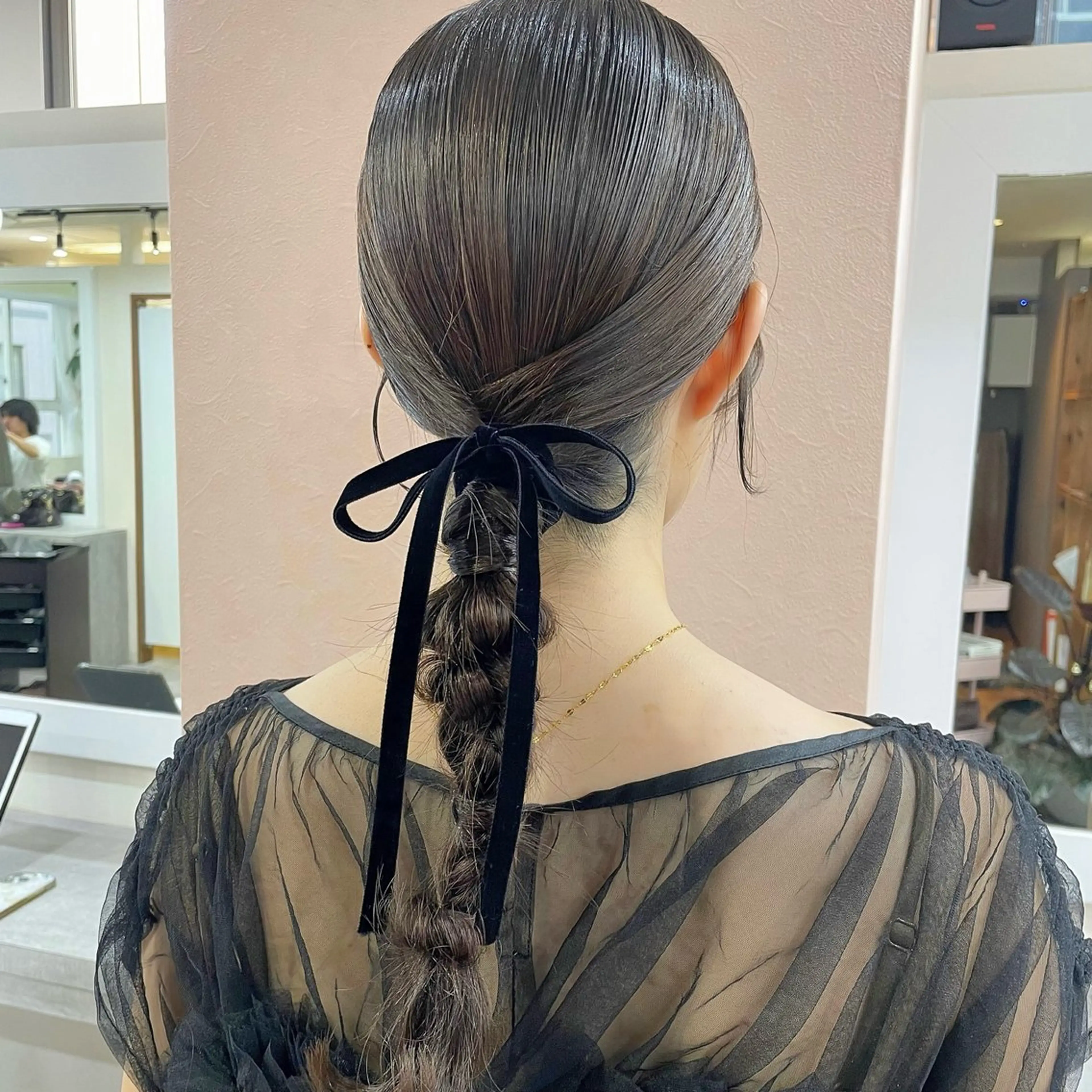 セミロング ヘアアレンジ ヘアセット 韓国風パーマ/ヘア セット/店長みづきのヘアスタイル