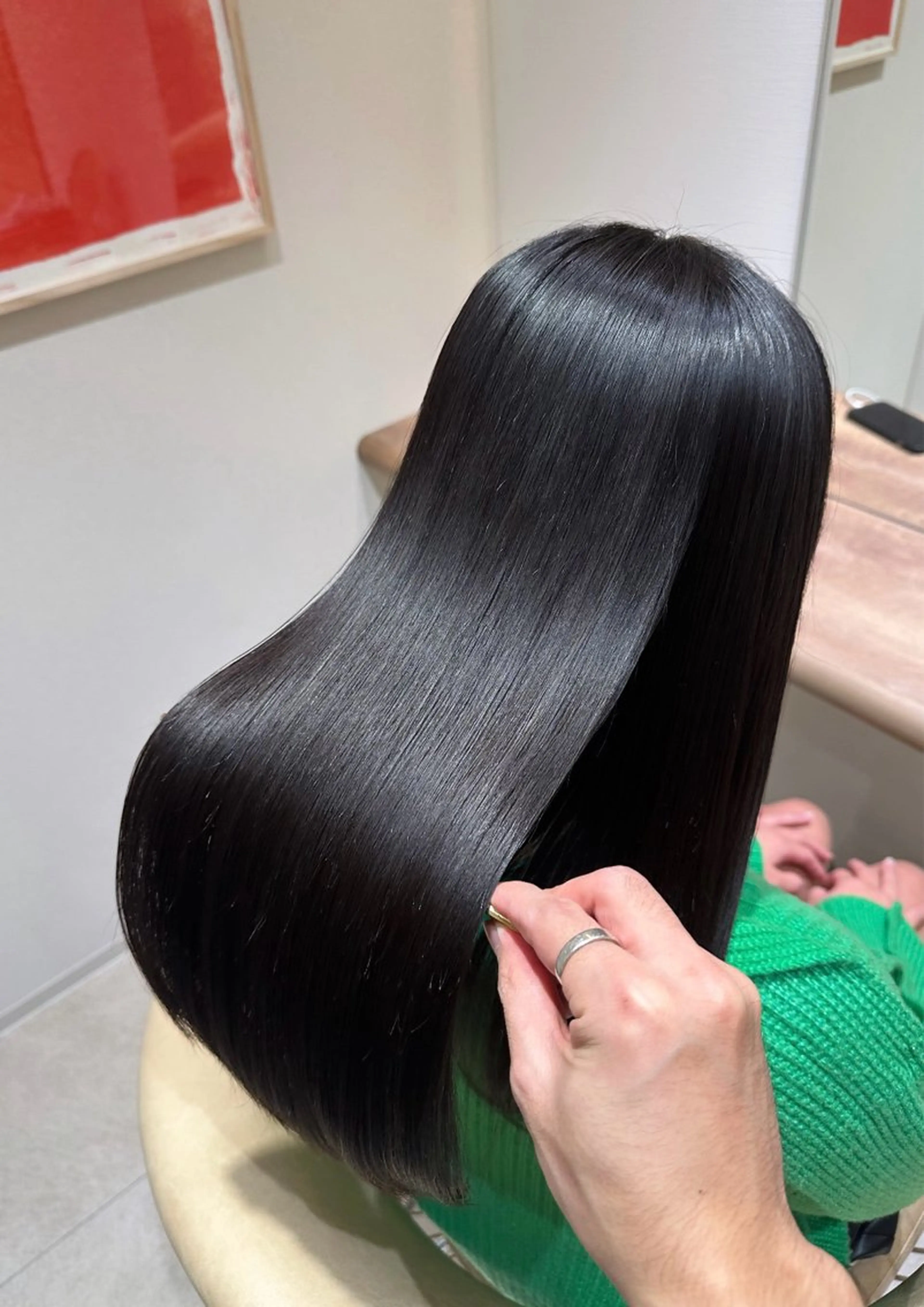 ミディアム ヘアカラー 彼ウケ抜群🎀垢抜け 艶暗髪🪞一輝のヘアスタイル