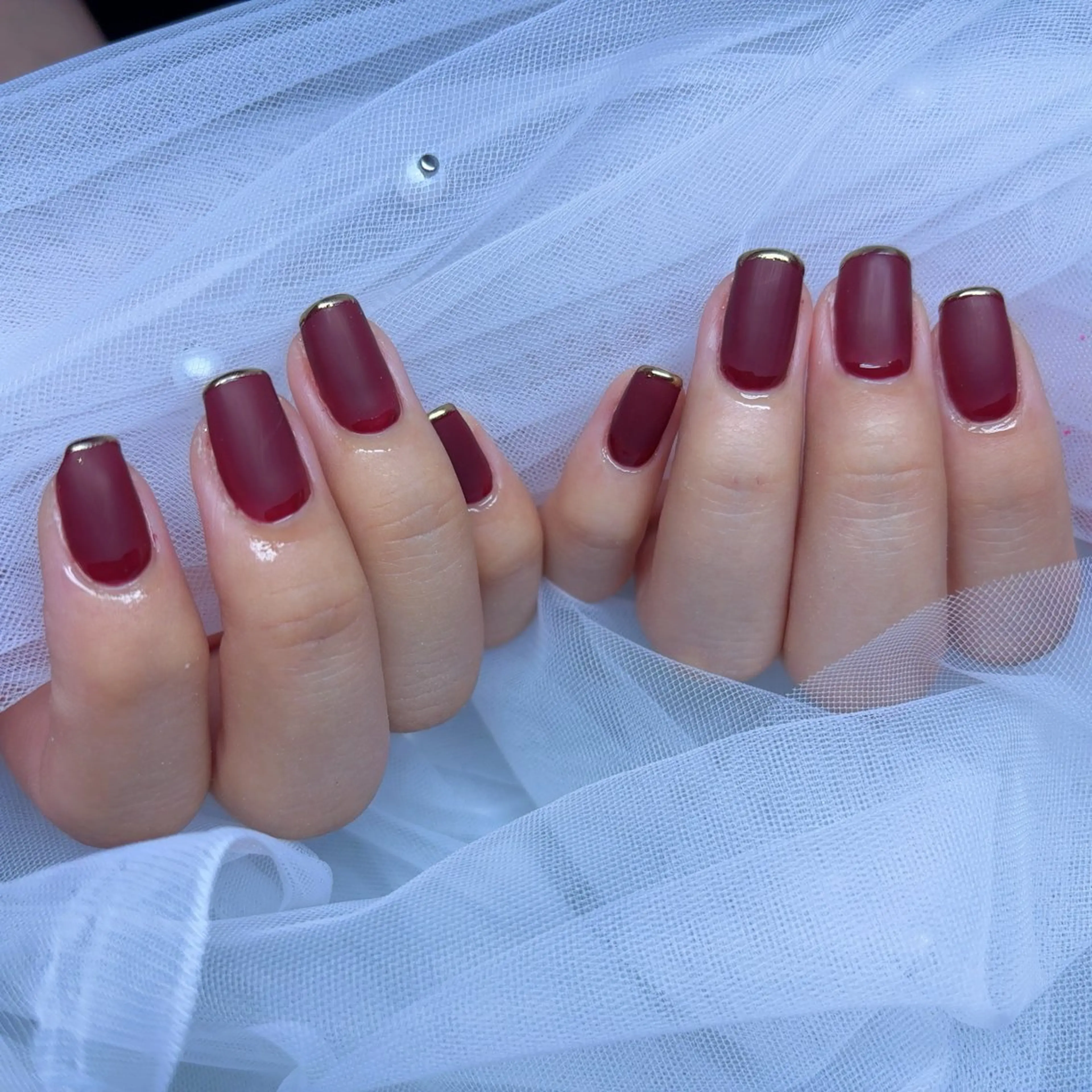 ネイル 長さ出し ジェルネイル 韓国ネイル マグネットネイル ニュアンスネイル NailSpace 猫のいるネイルサロンのネイルデザイン