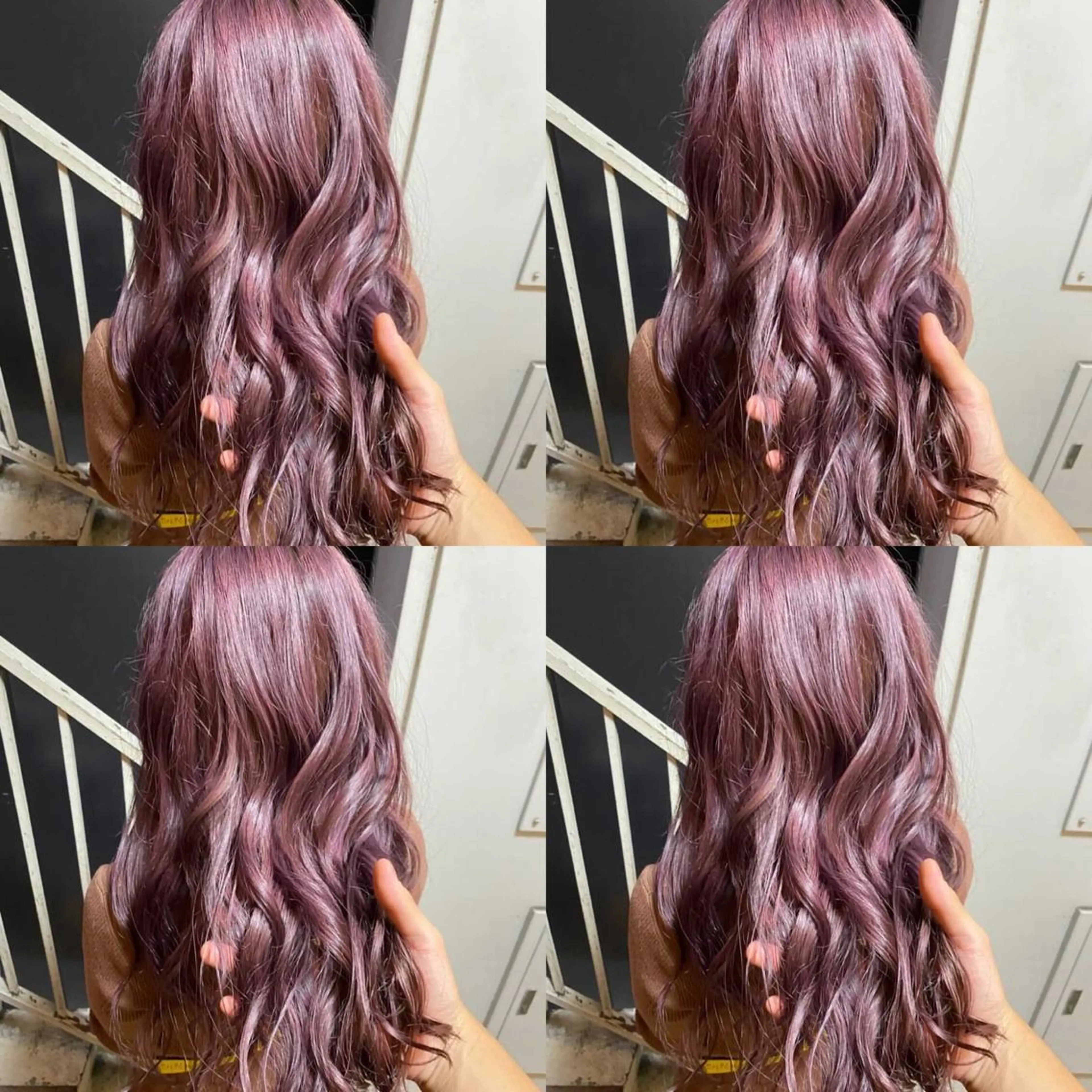 セミロング ピンクラベンダー ✨髪質改善✖︎顔周り レイヤー✨ナカムラのヘアスタイル