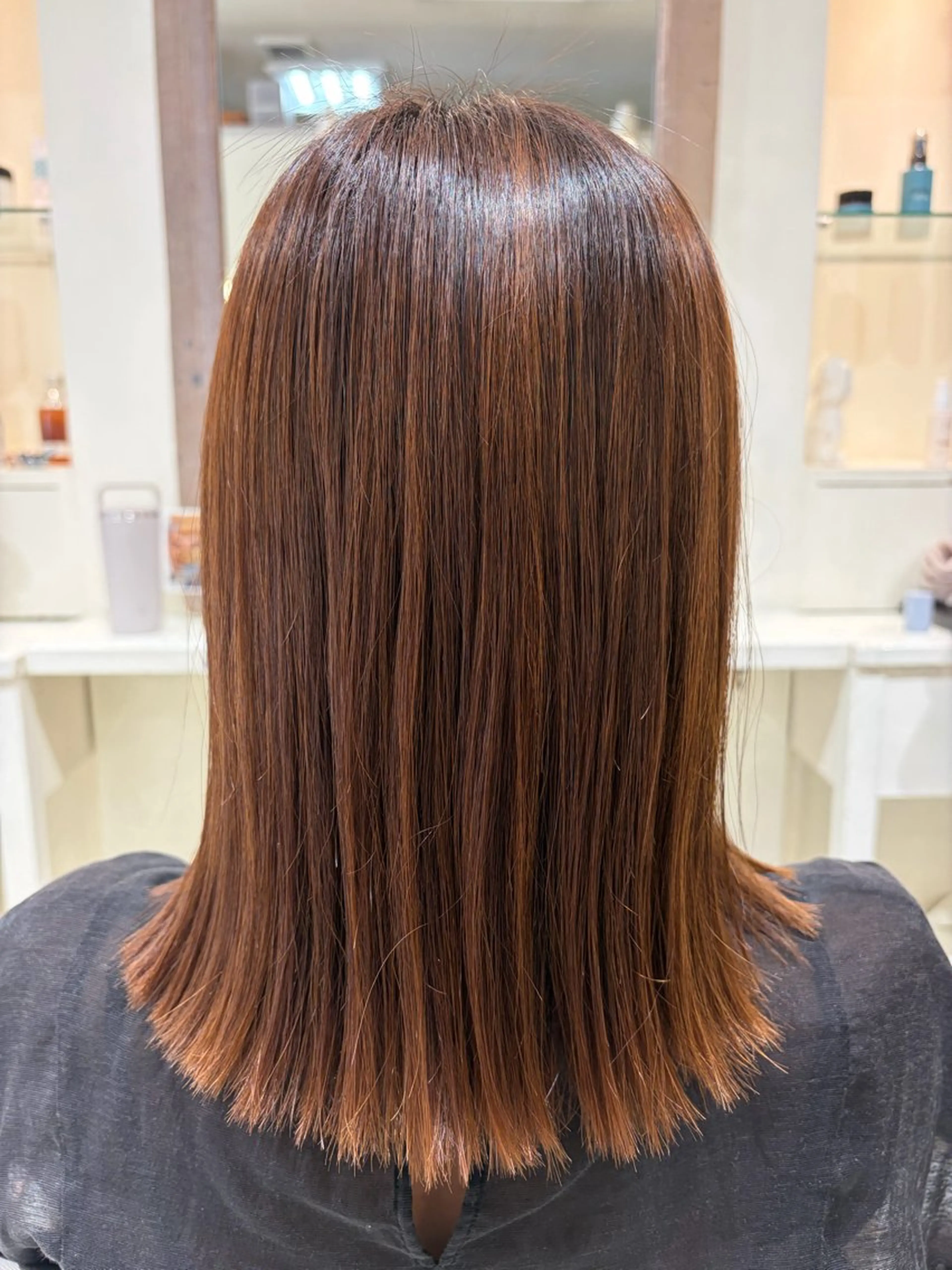 ミディアム 縮毛矯正 NICCOLO室見 Erinaのヘアスタイル