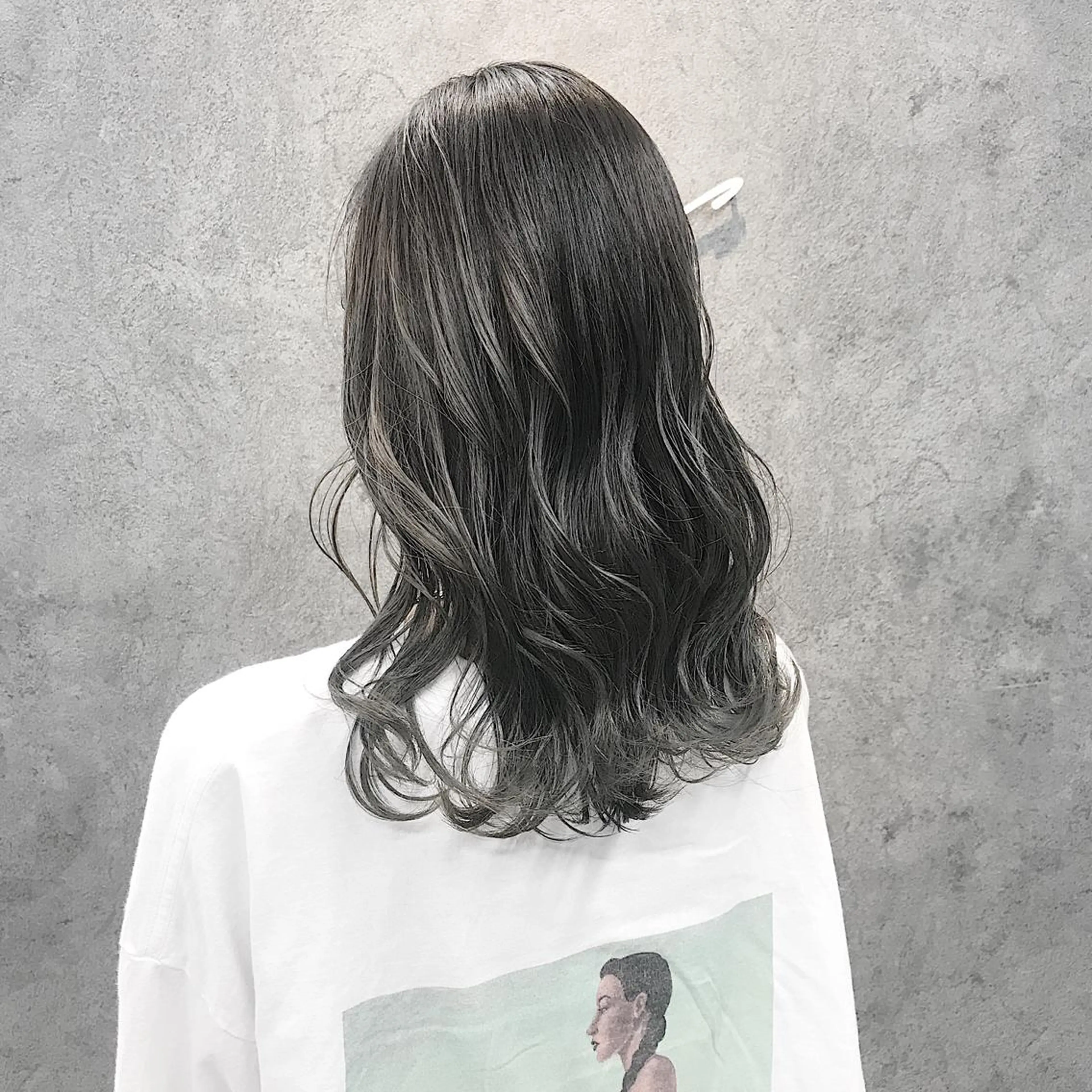 セミロング レイヤーカット カット ヘアカラー トリートメント 所渉/韓国レイヤー /ウルフカットのヘアスタイル