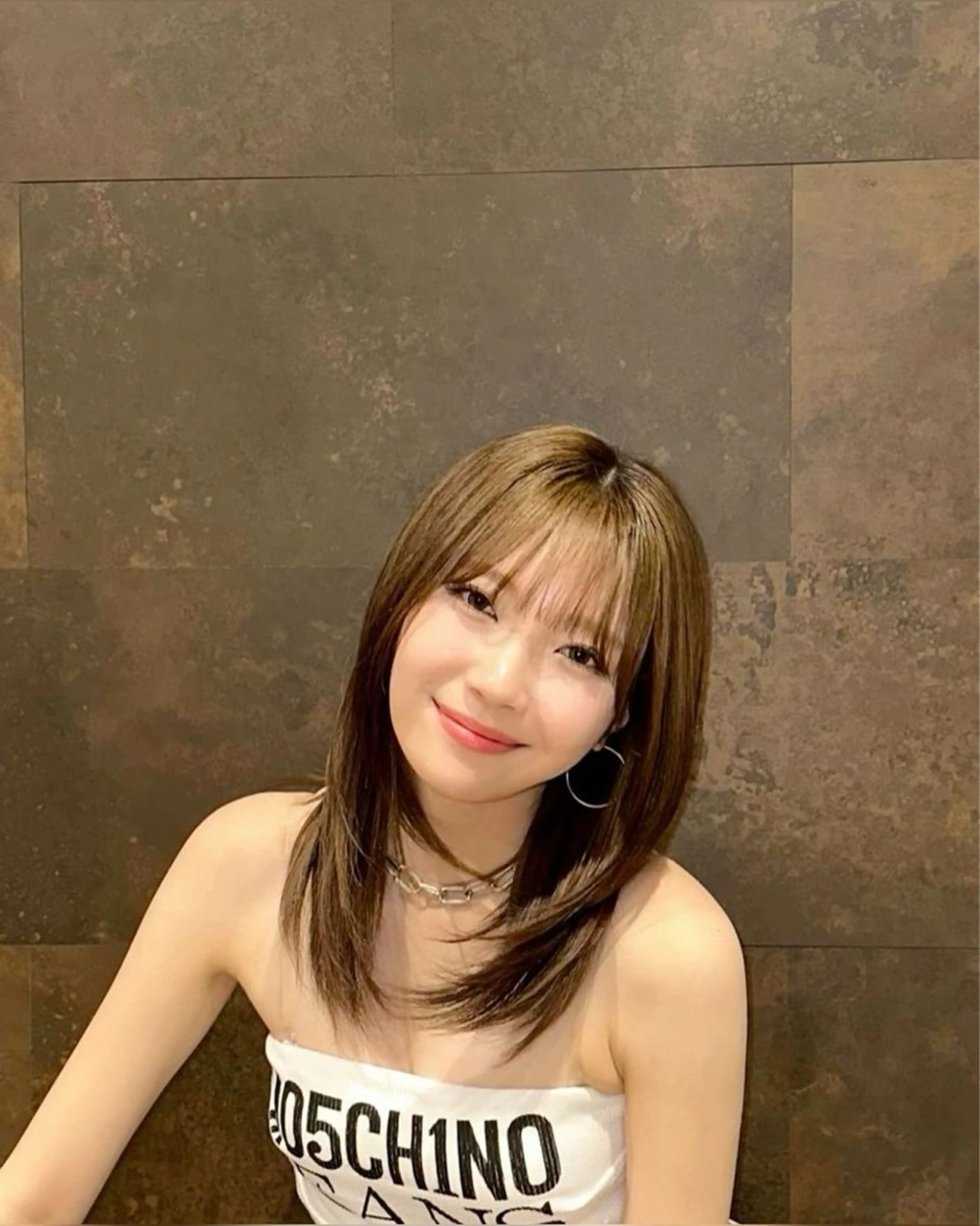 ミディアム 韓国風パーマ/ オリーブ🇰🇷あゆのヘアスタイル