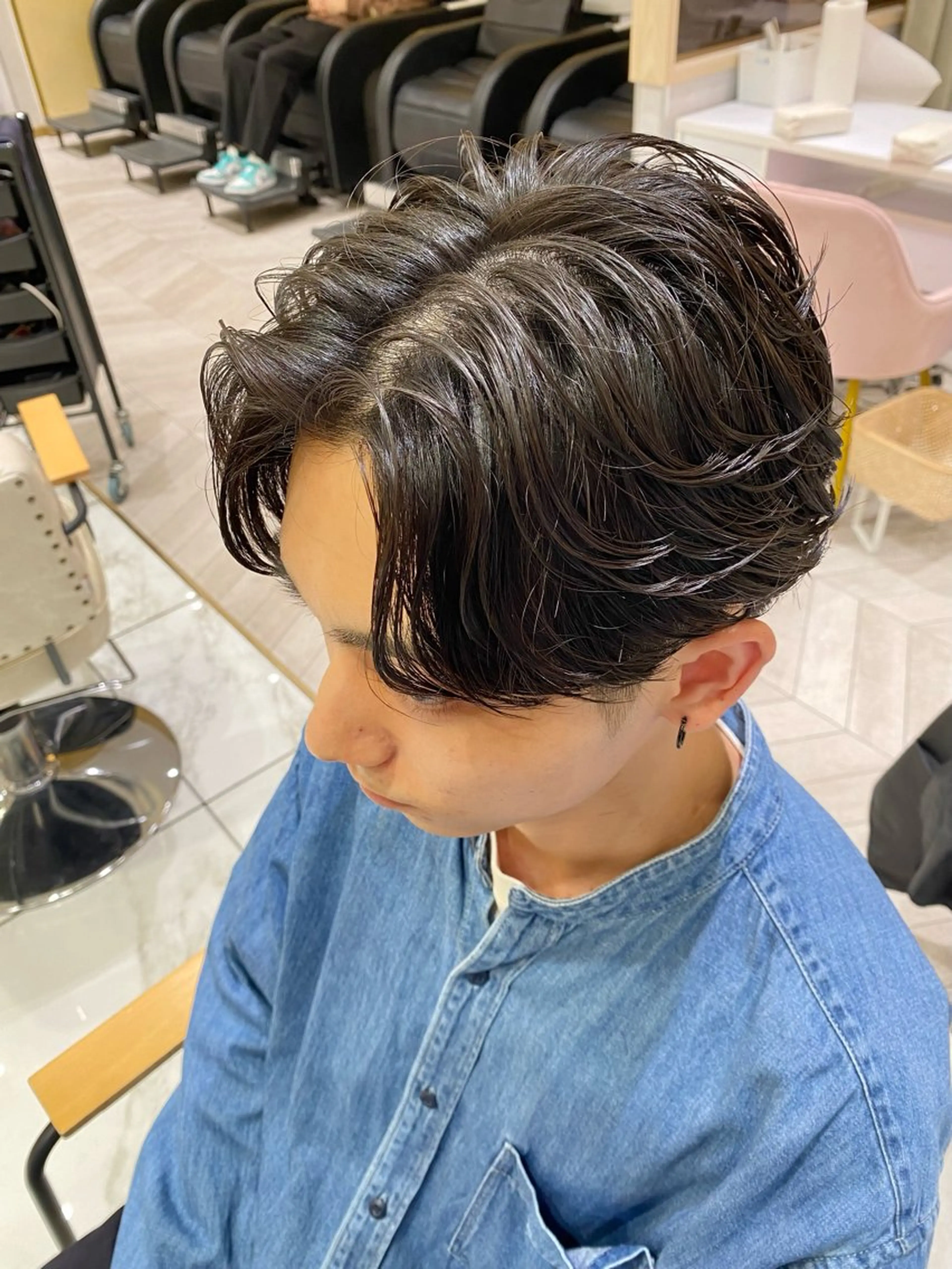 ショート パーマ メンズ 酸スト/フェザー パーマ/三谷海斗のヘアスタイル