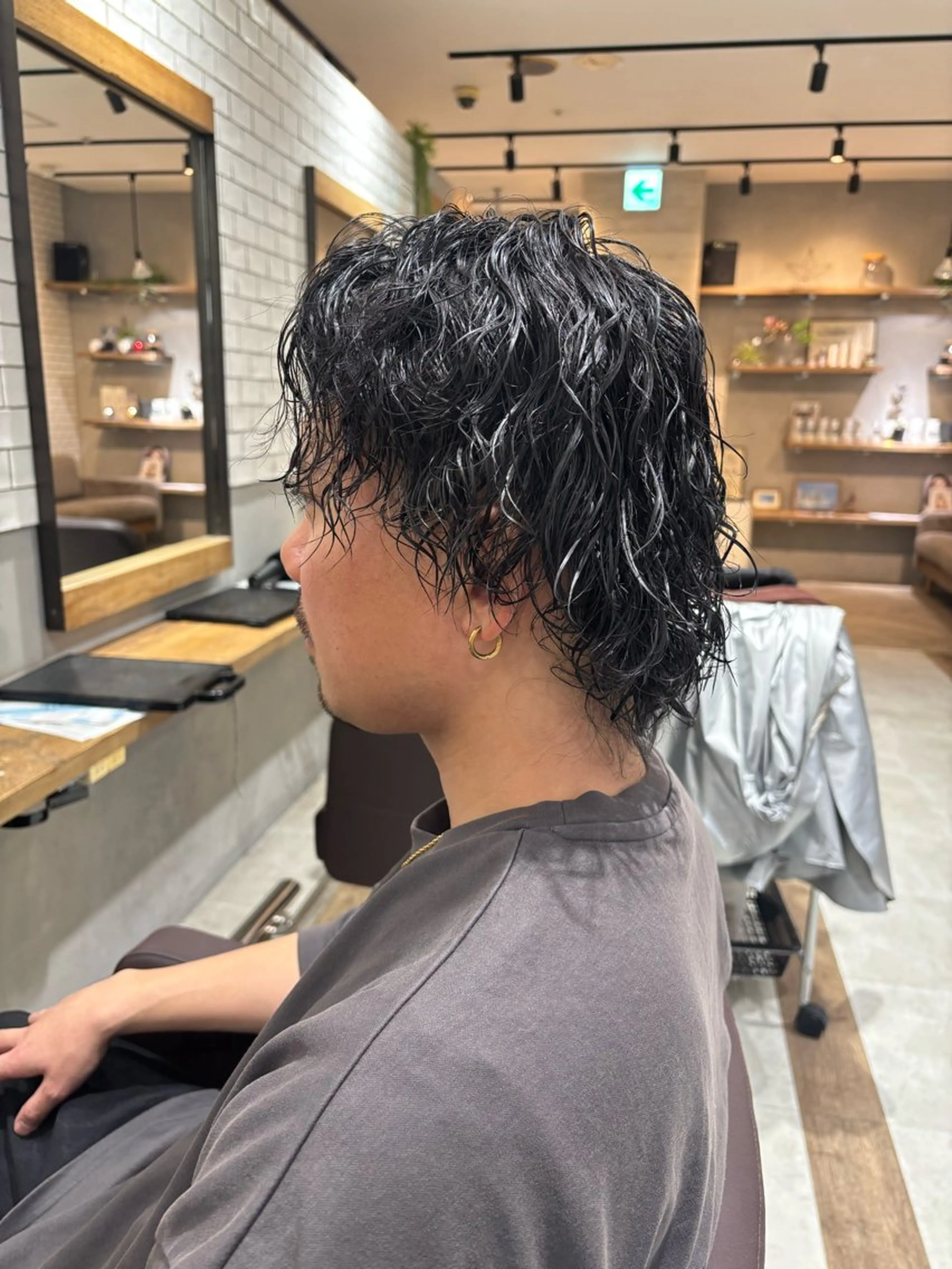 ミディアム カット パーマ トリートメント 菊地 優斗のヘアスタイル