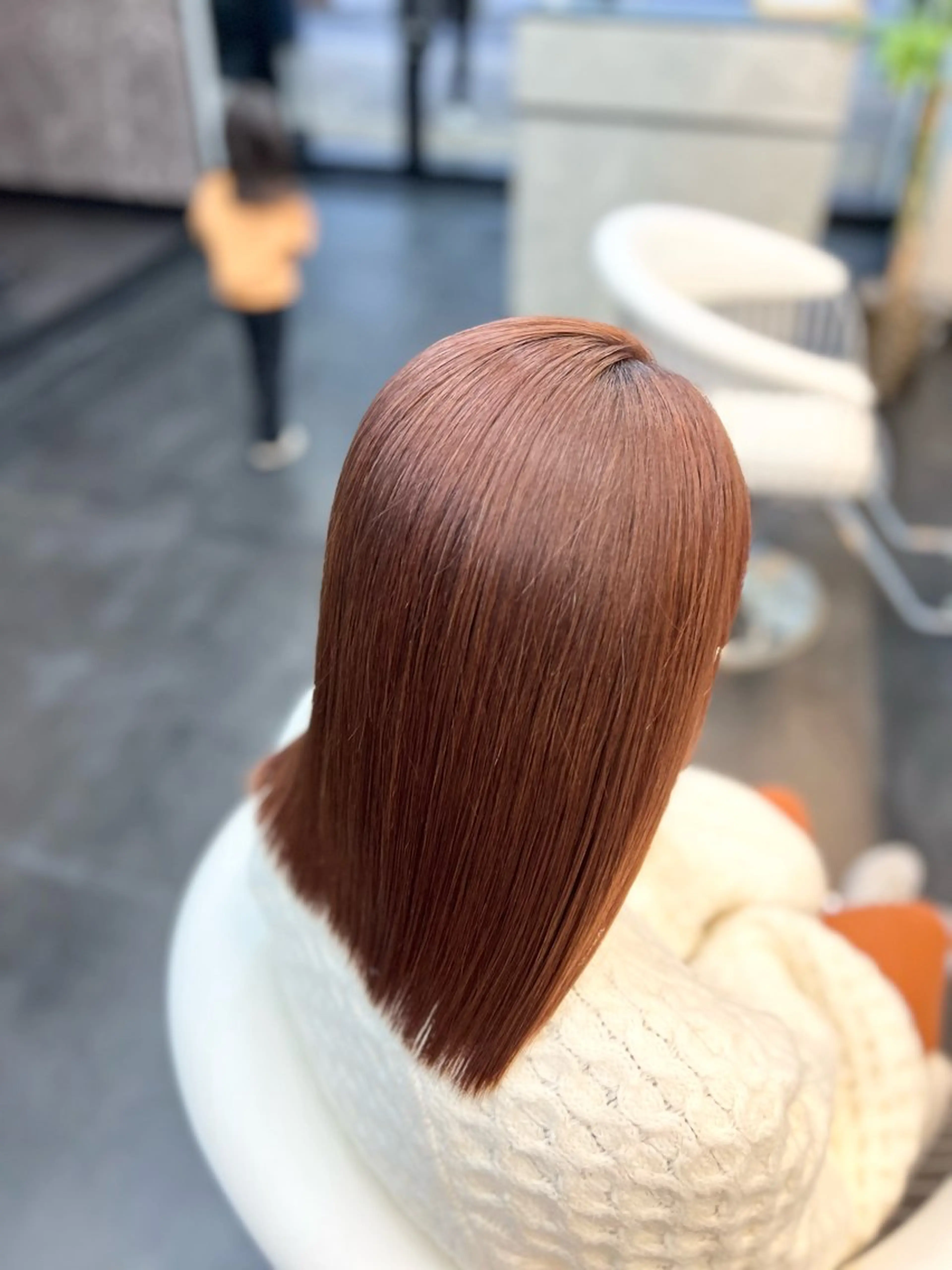 ミディアム ケアカラー ボブ 顔周りカット ハイライト 髪質改善 ✨艶髪・絹髪特化✨ Lit  hairのヘアスタイル