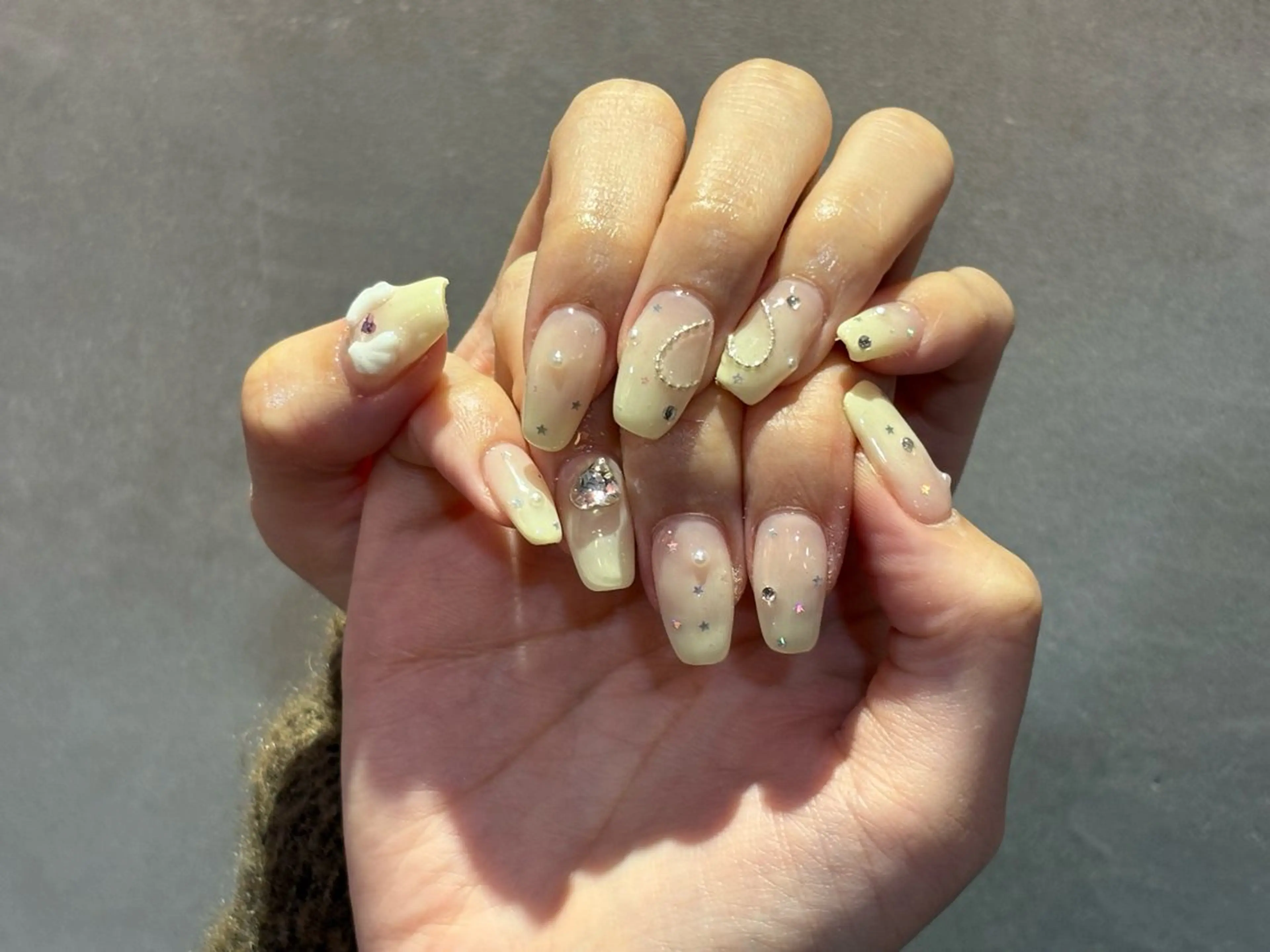 ネイル ラメ(グリッター) ハンドネイル 祇園 彩寧のネイルデザイン