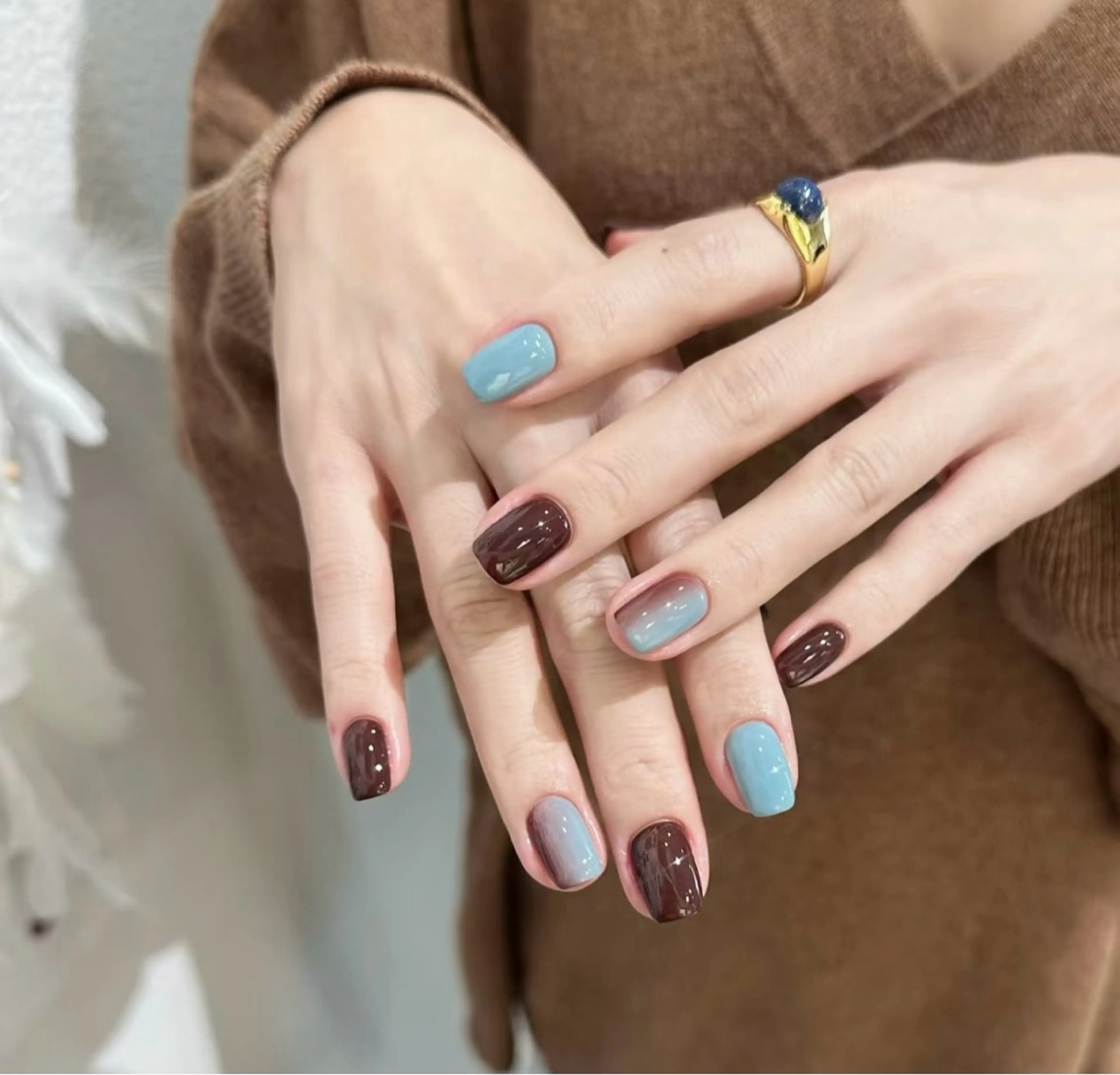 ネイル ジェルネイル グラデーション ハンドネイル ハンドケア Sachi Nail上野のネイルデザイン