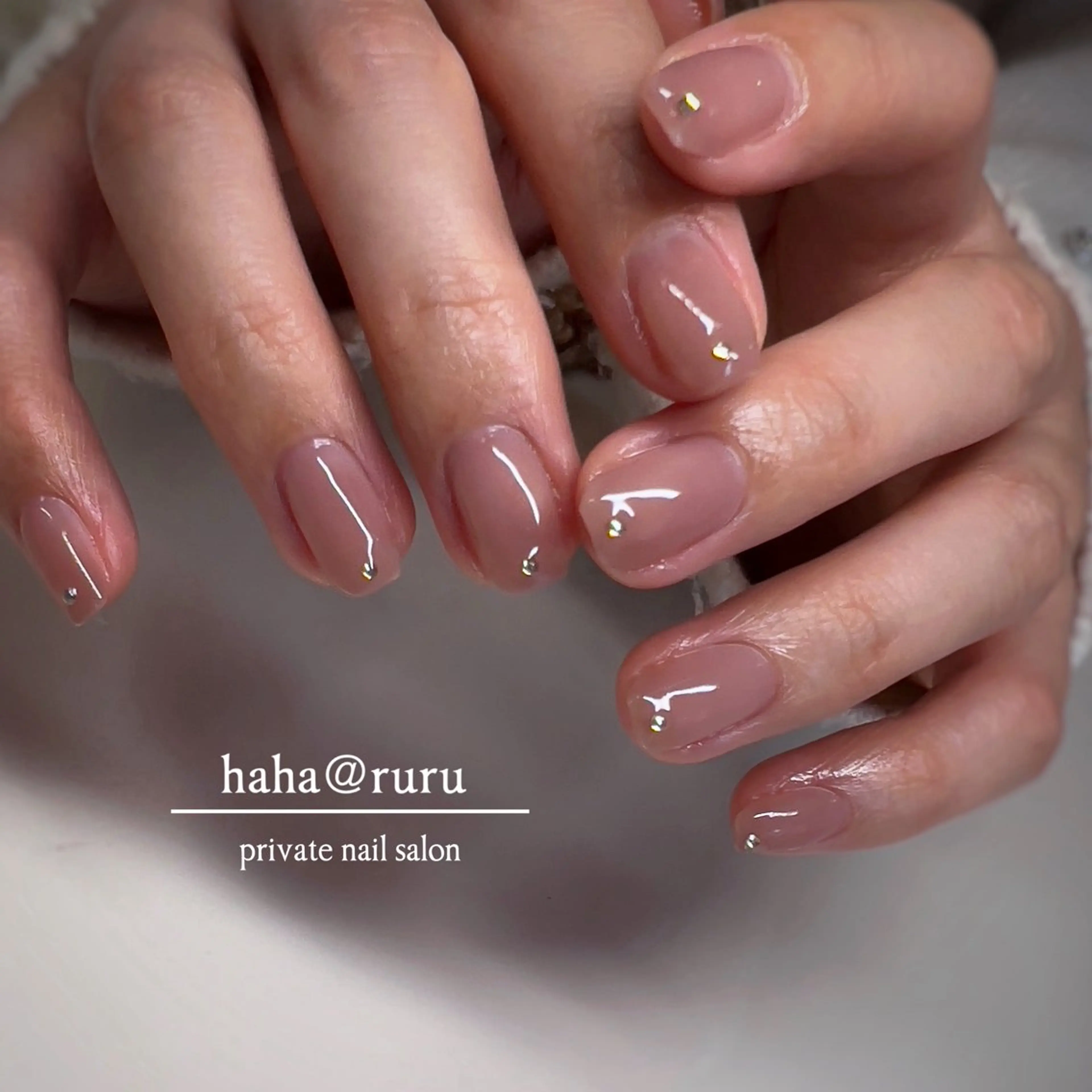 ネイル アートネイル ワンカラーネイル ハンドネイル haha@ ruruのネイルデザイン