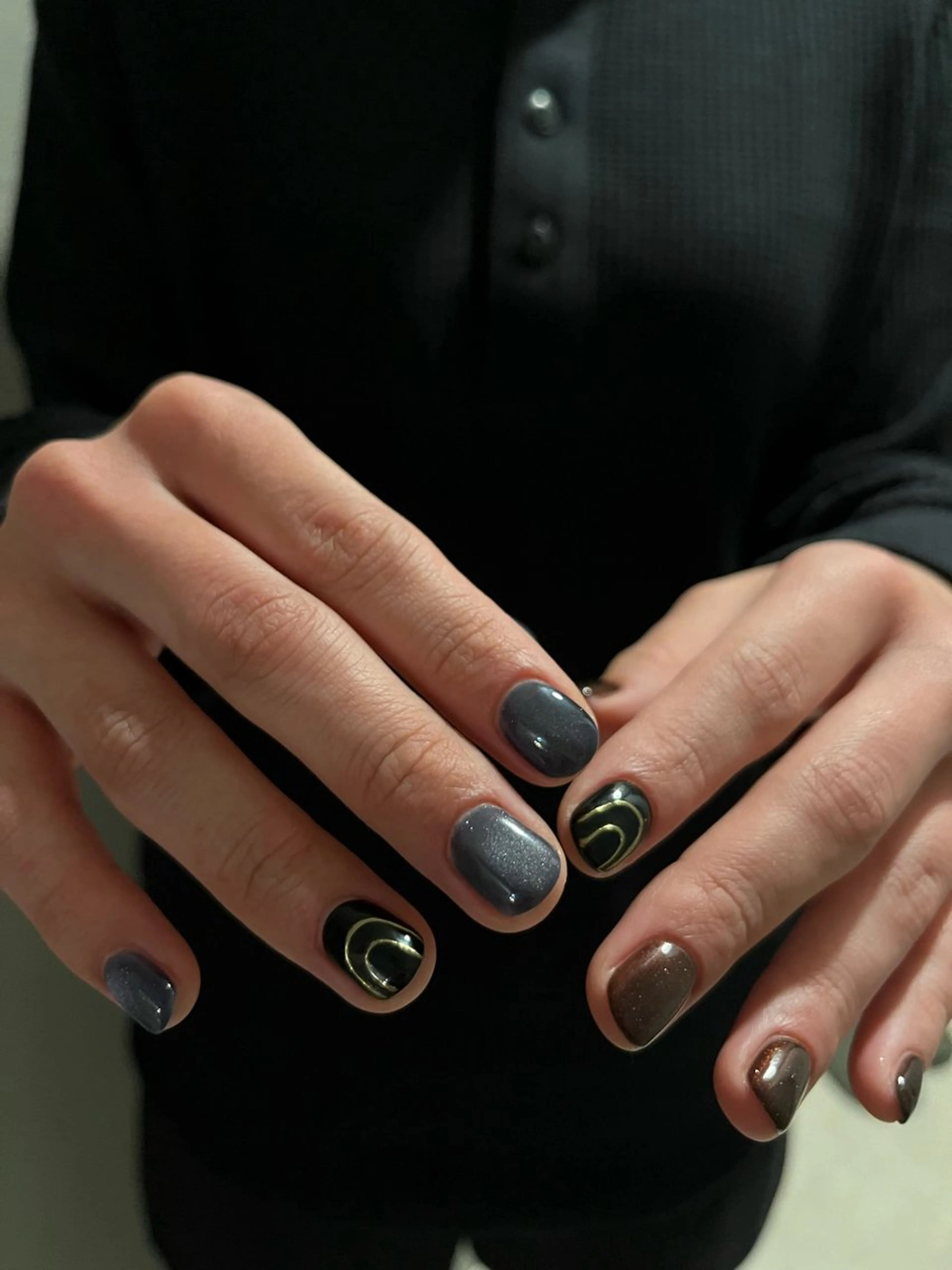 ネイル マグネットネイル シンプルネイル luster shihoのネイルデザイン