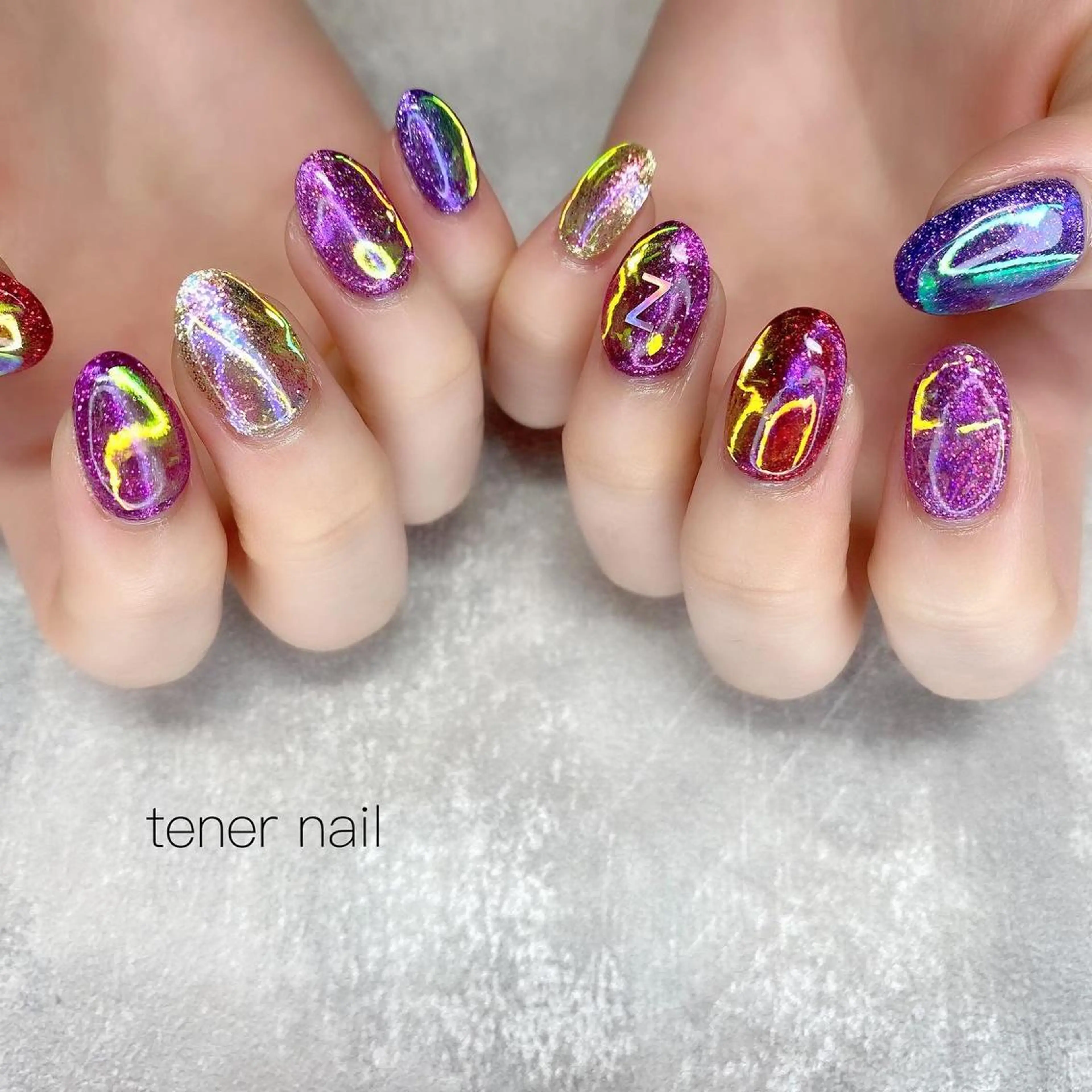 ネイル 氷ネイル・うるうるネイル テネルネイル tener nailのネイルデザイン