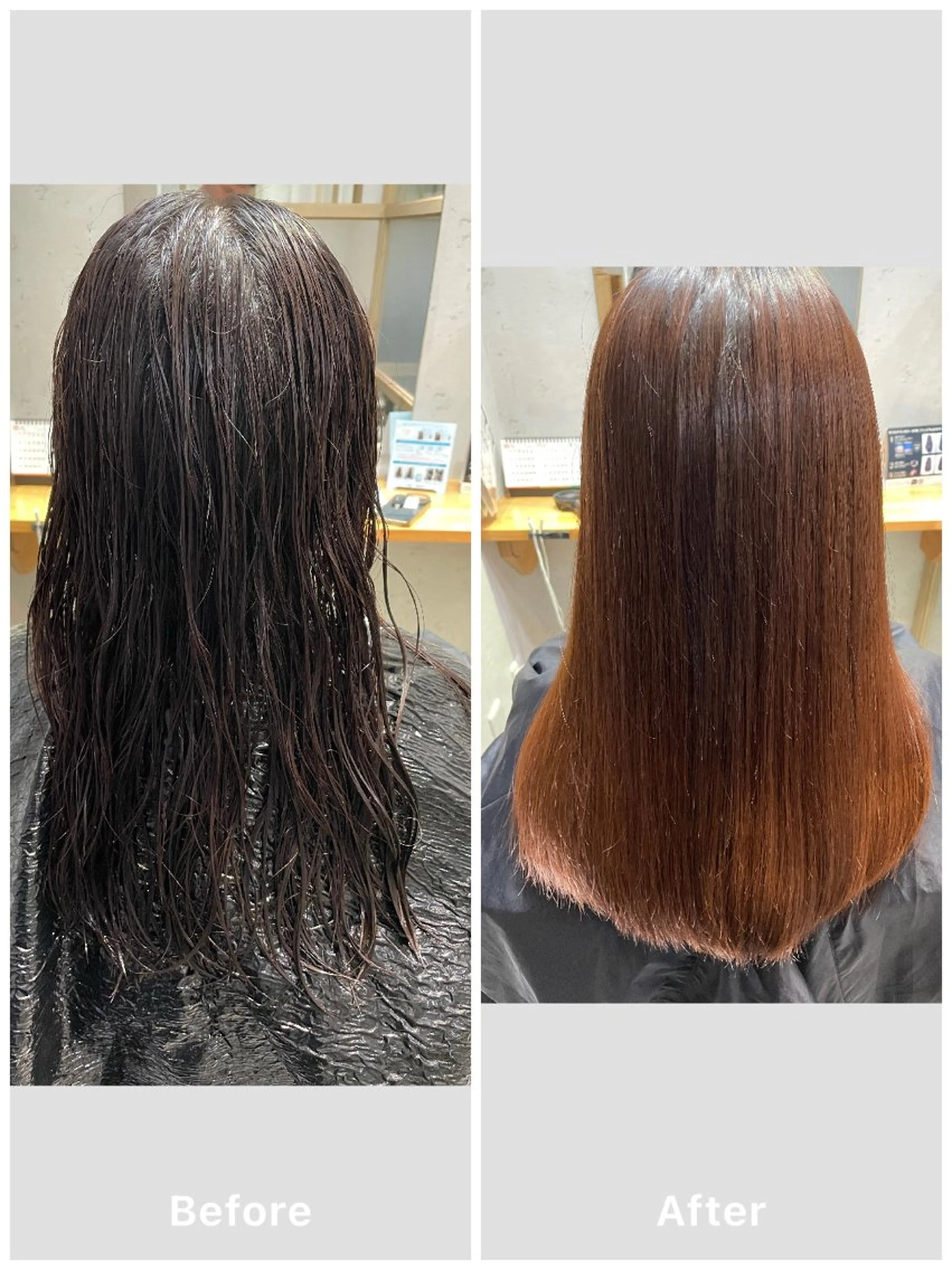 セミロング カット 縮毛矯正 トリートメント ハモチユウゴ 髪質改善/縮毛矯正のヘアスタイル