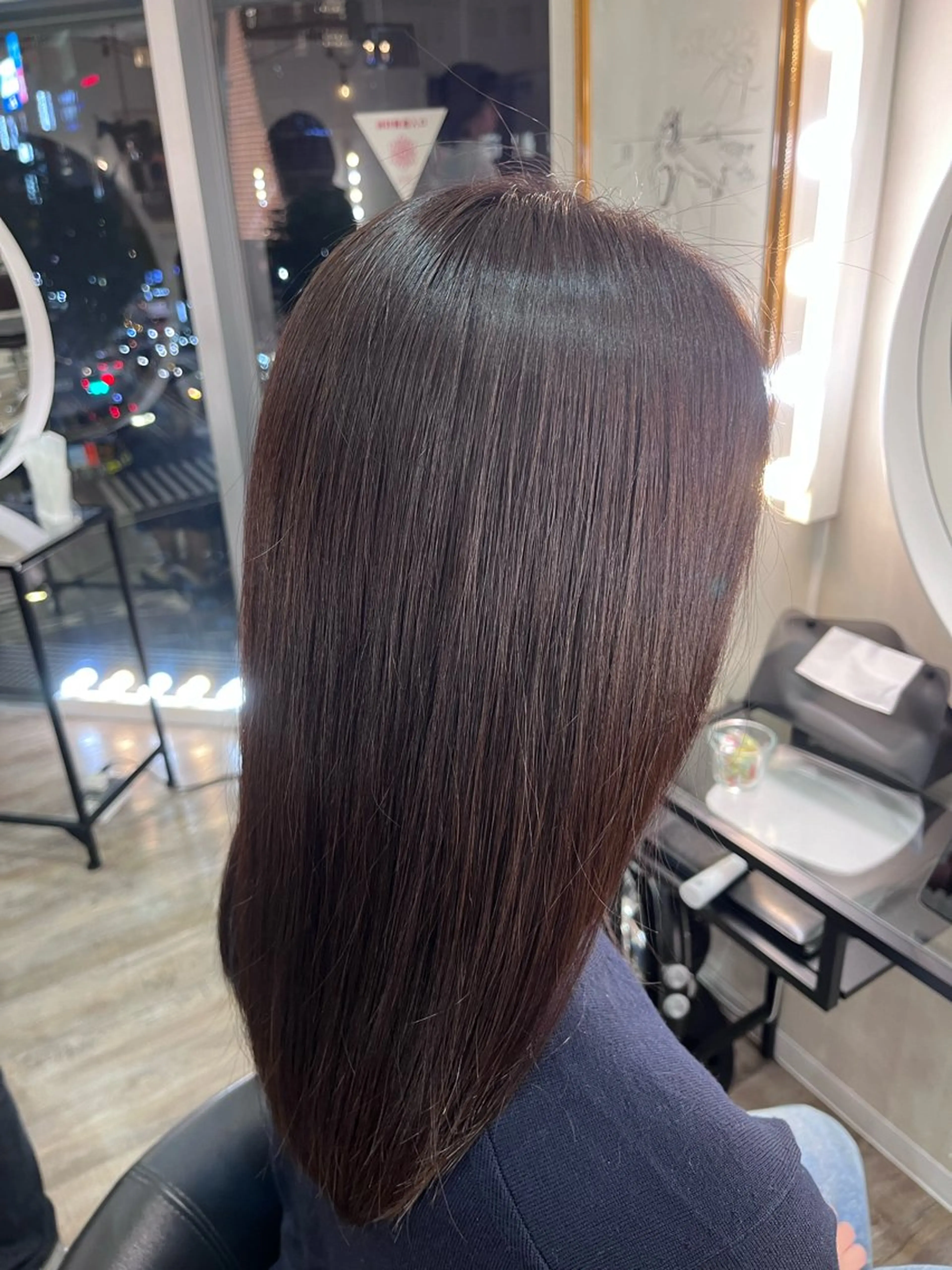 ロング カット ヘアカラー トリートメント 平田 晟也のヘアスタイル