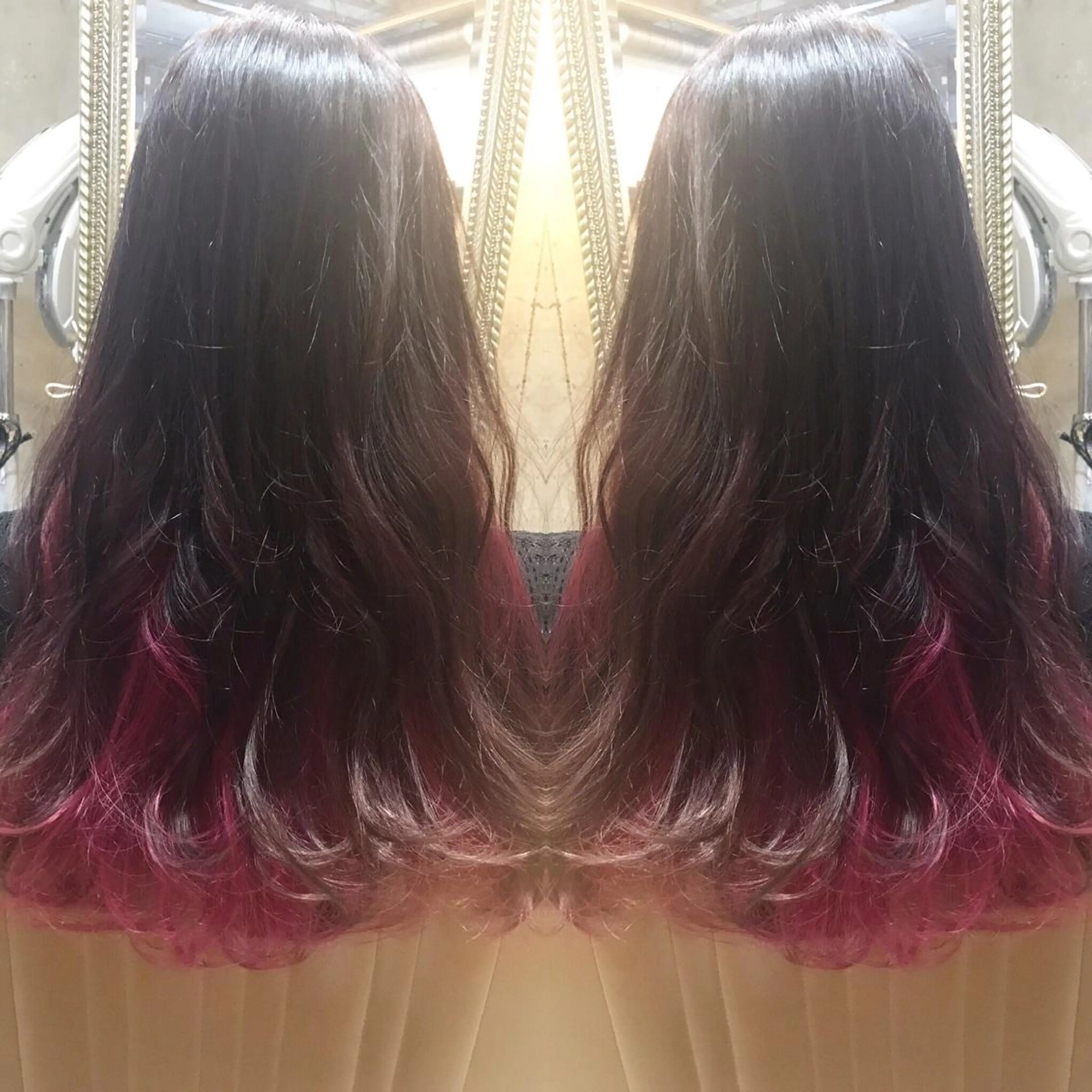 ロング カラー パーマ ヘアアレンジ メンズ キッズ ネイル マツエク・マツパ メンズインナーカラー インナーカラー サロンドミルク 原宿のヘアスタイル