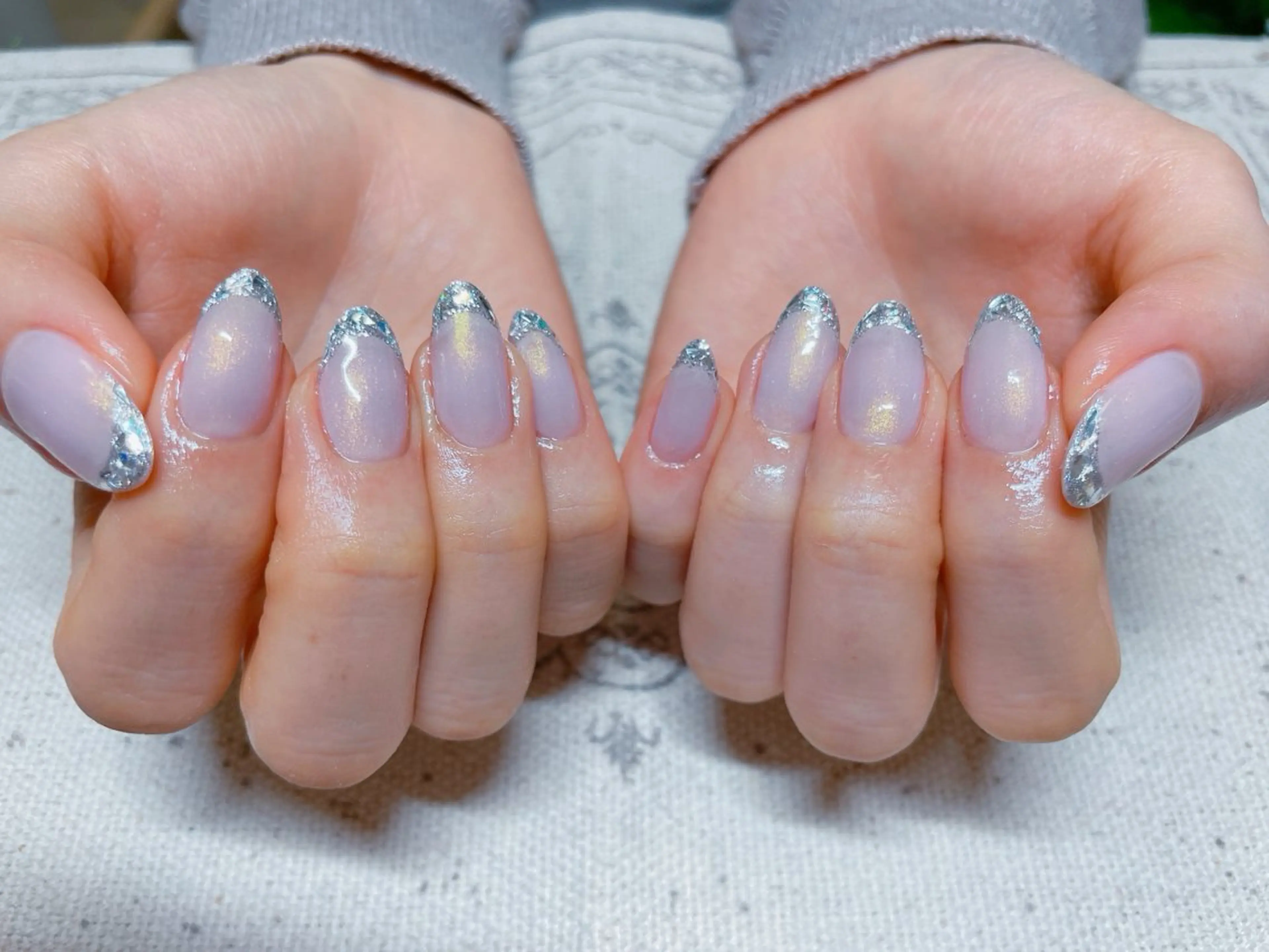 ネイル フレンチネイル ガラスフレンチ ゆ か_Nails💫のネイルデザイン